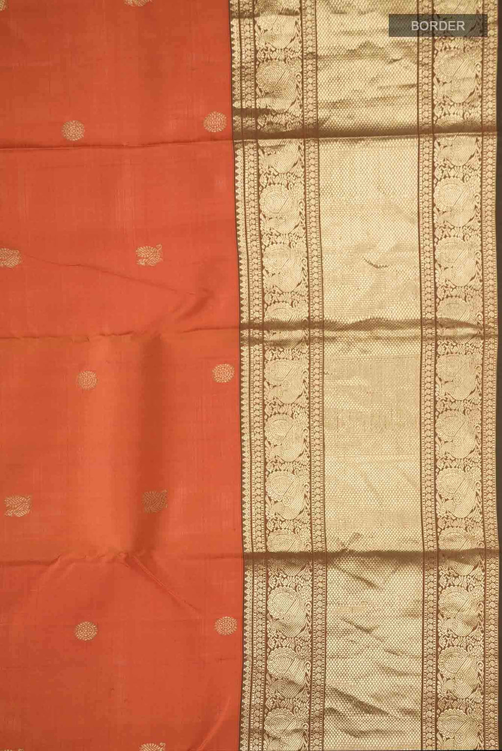 Orange Kanchipuram Silk Saree