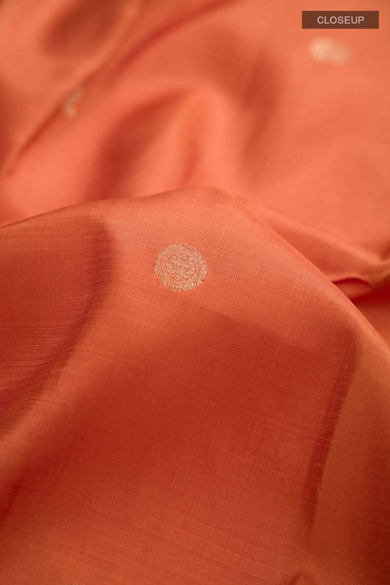 Orange Kanchipuram Silk Saree