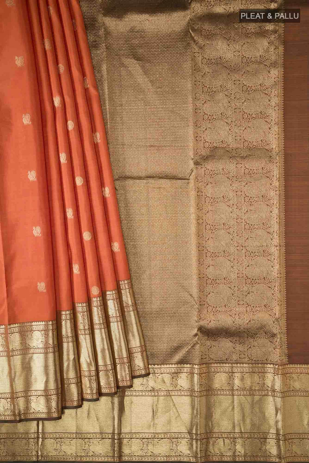 Orange Kanchipuram Silk Saree