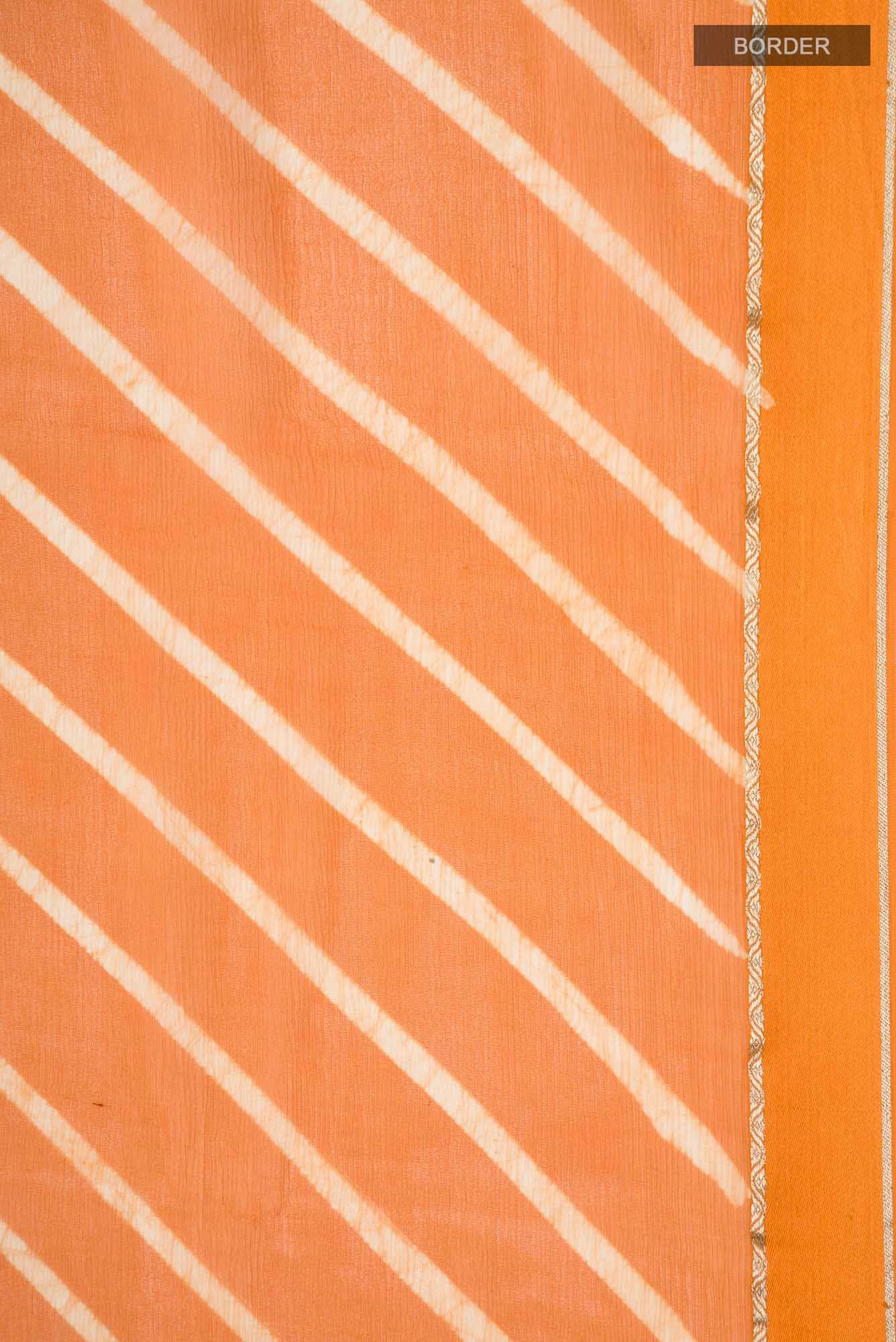 Orange Mysore Chiffon Saree