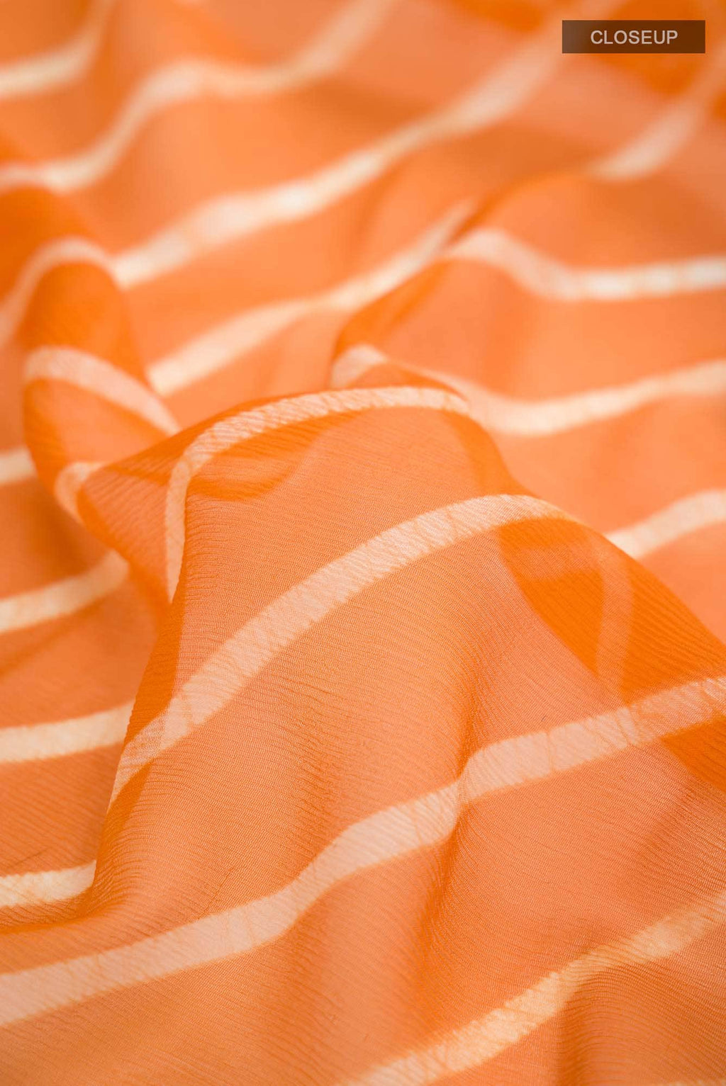 Orange Mysore Chiffon Saree