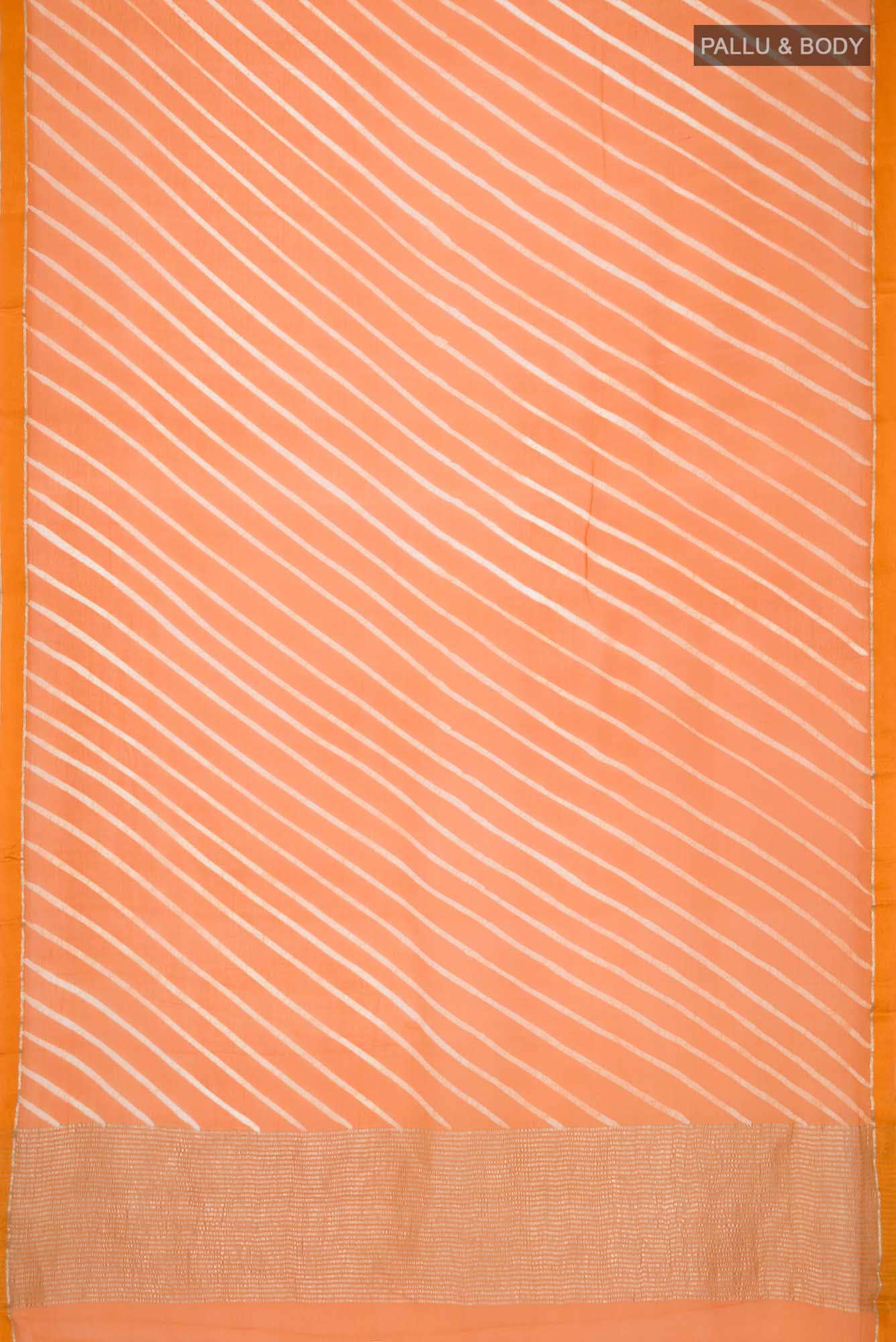 Orange Mysore Chiffon Saree