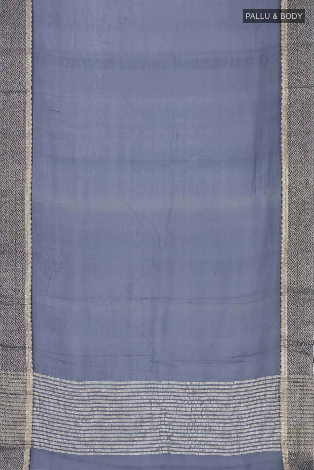 Navy Blue Mysore Chiffon Saree