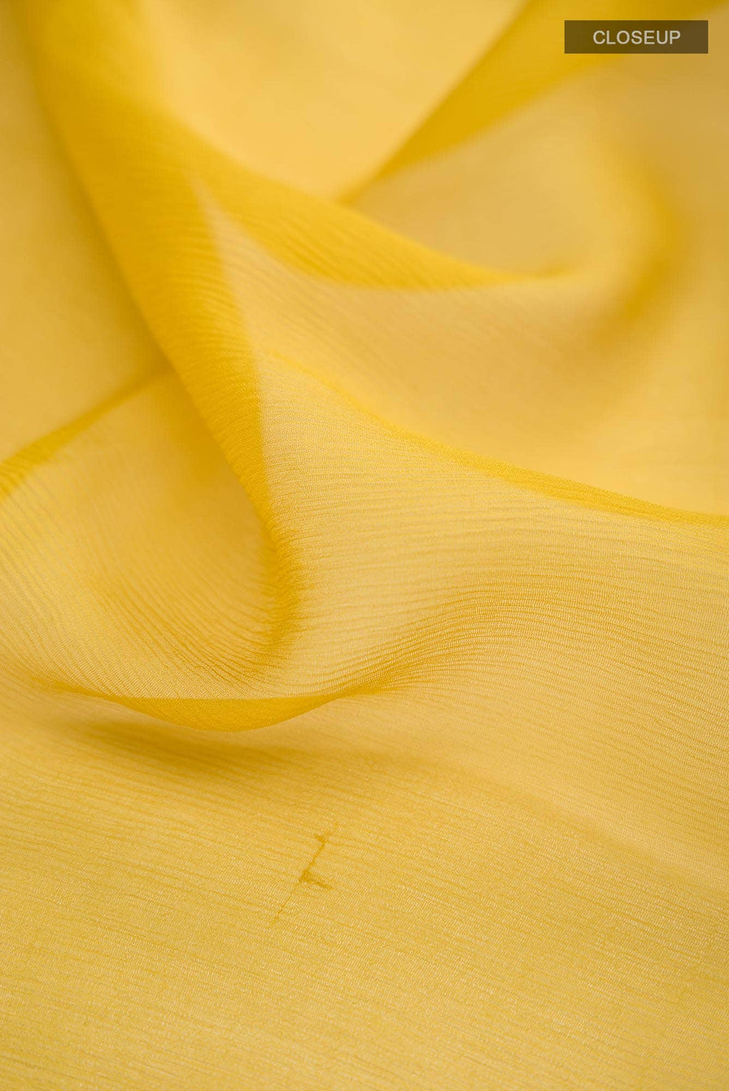 Yellow Mysore Chiffon Saree