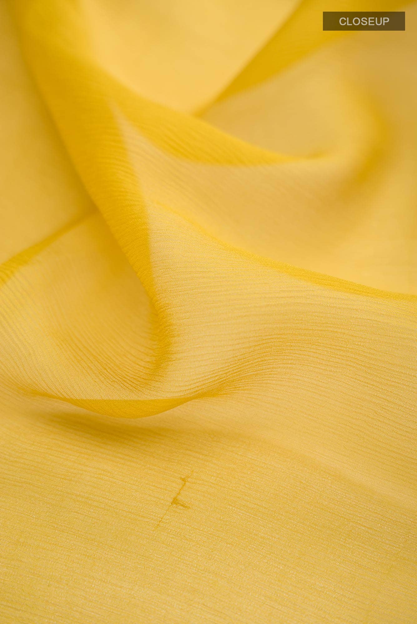 Yellow Mysore Chiffon Saree