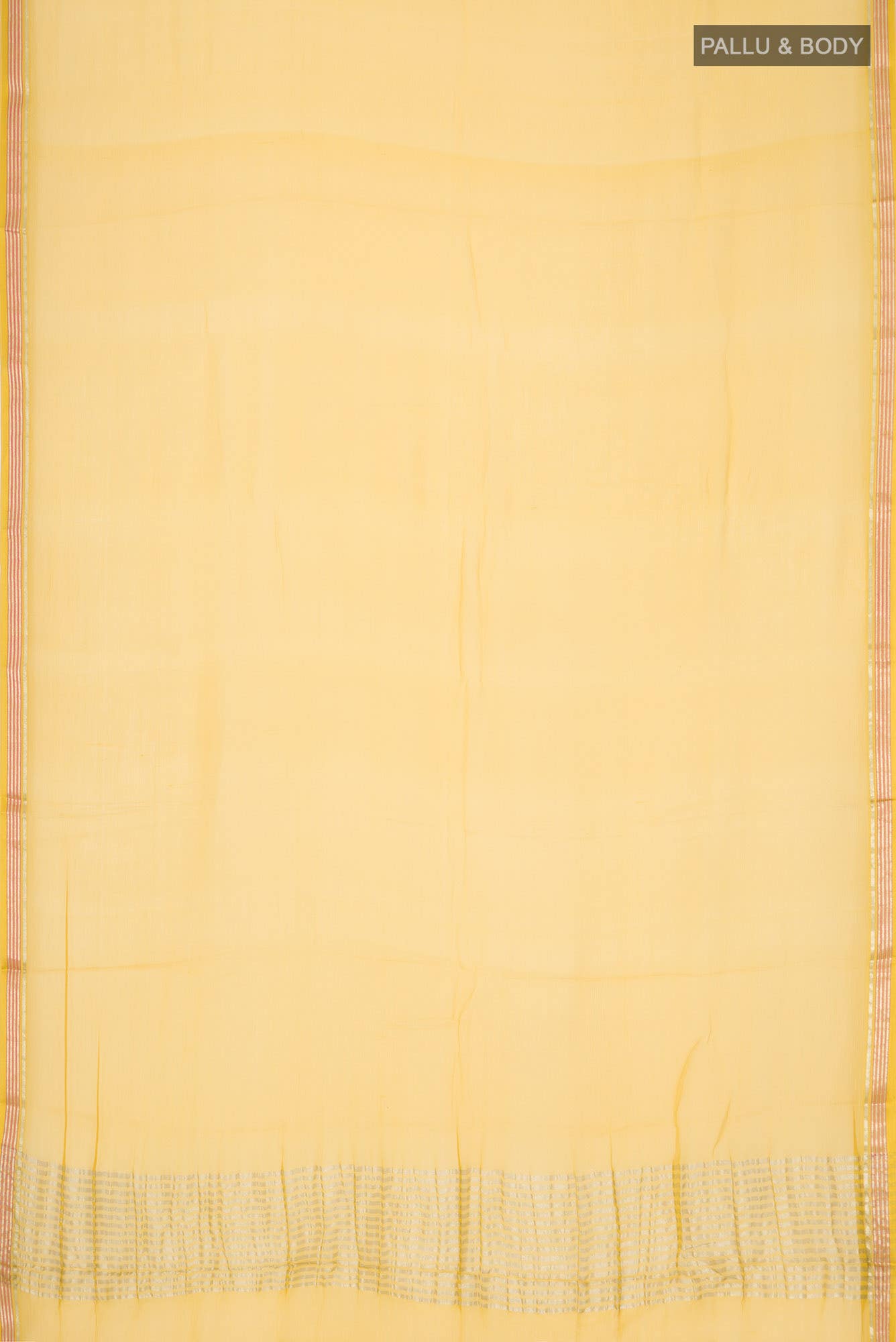 Yellow Mysore Chiffon Saree