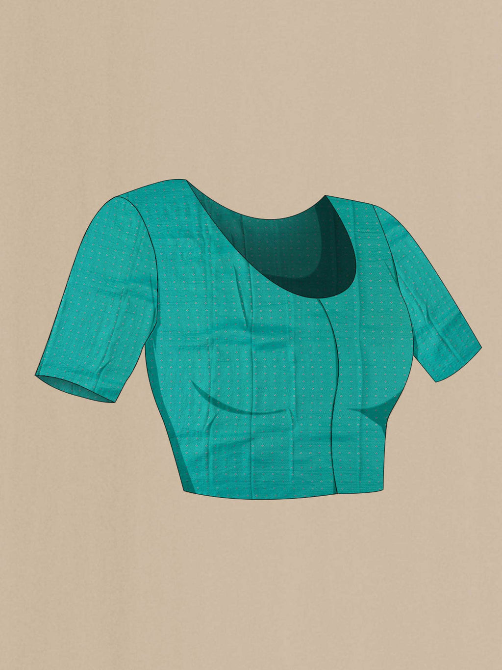 Teal Mysore Chiffon Saree