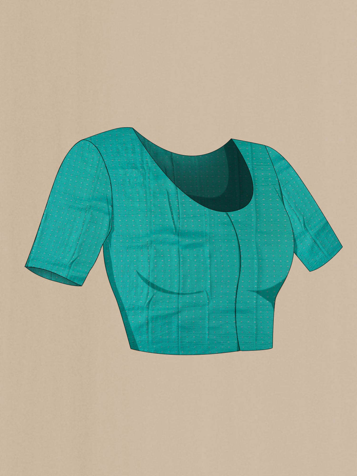 Teal Mysore Chiffon Saree