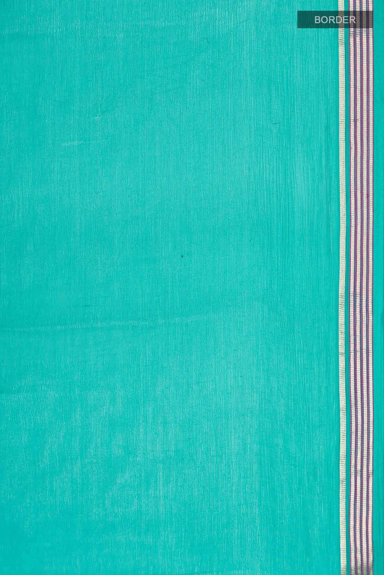 Teal Mysore Chiffon Saree