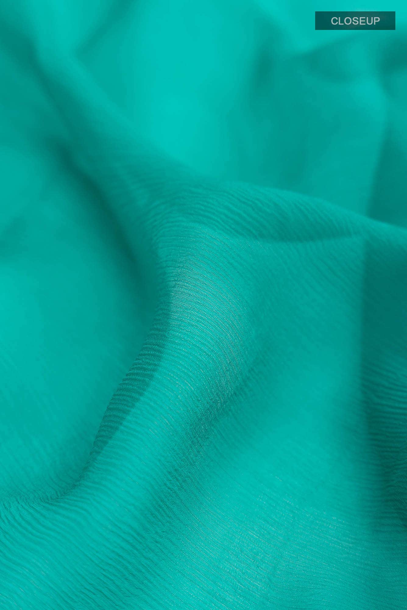 Teal Mysore Chiffon Saree