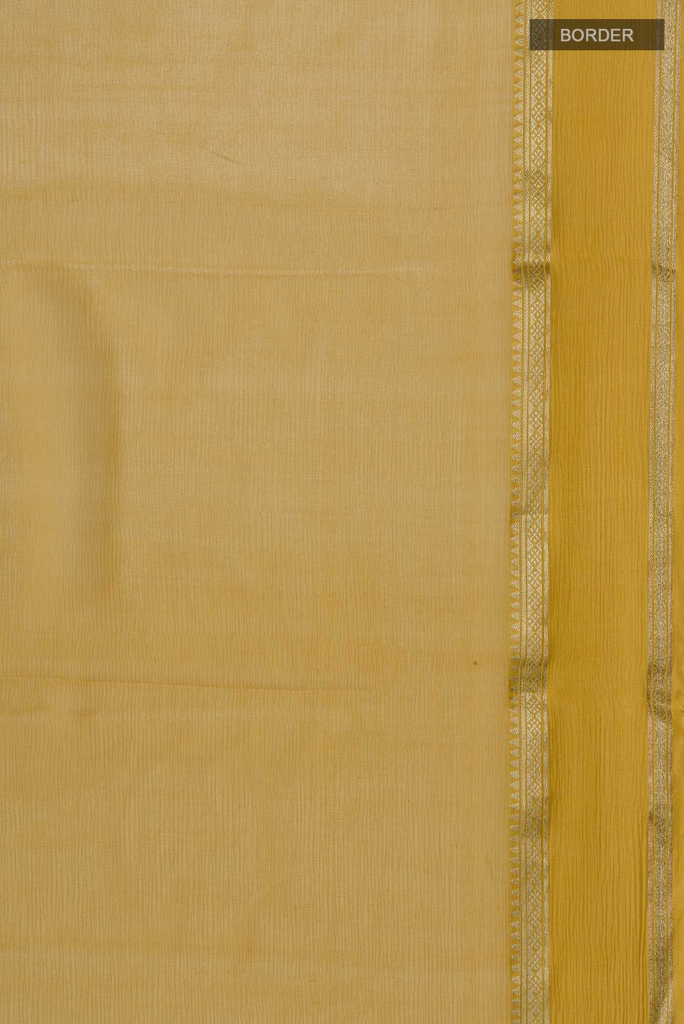 Yellow Mysore Chiffon Saree