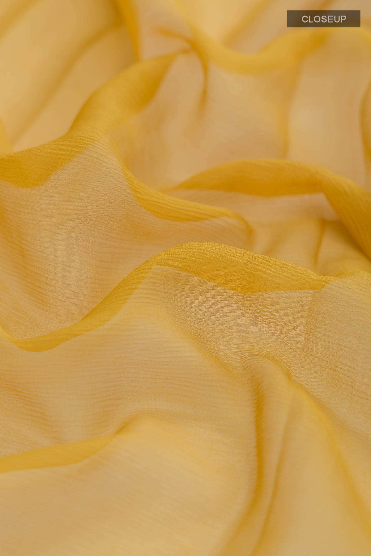 Yellow Mysore Chiffon Saree