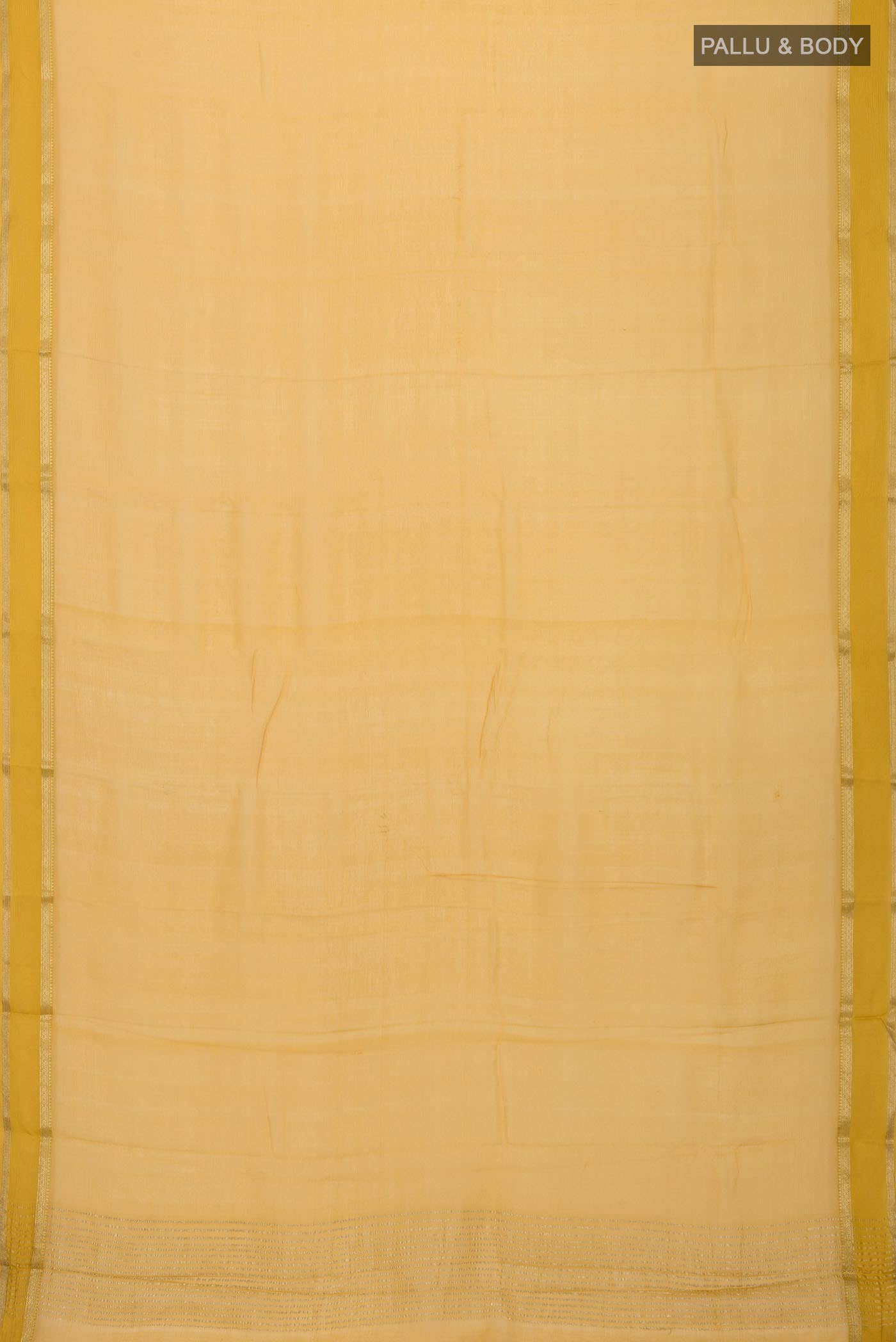 Yellow Mysore Chiffon Saree