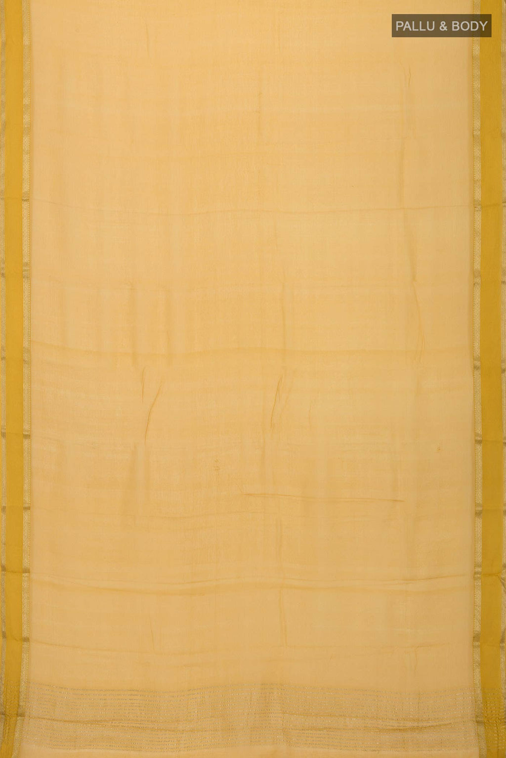 Yellow Mysore Chiffon Saree