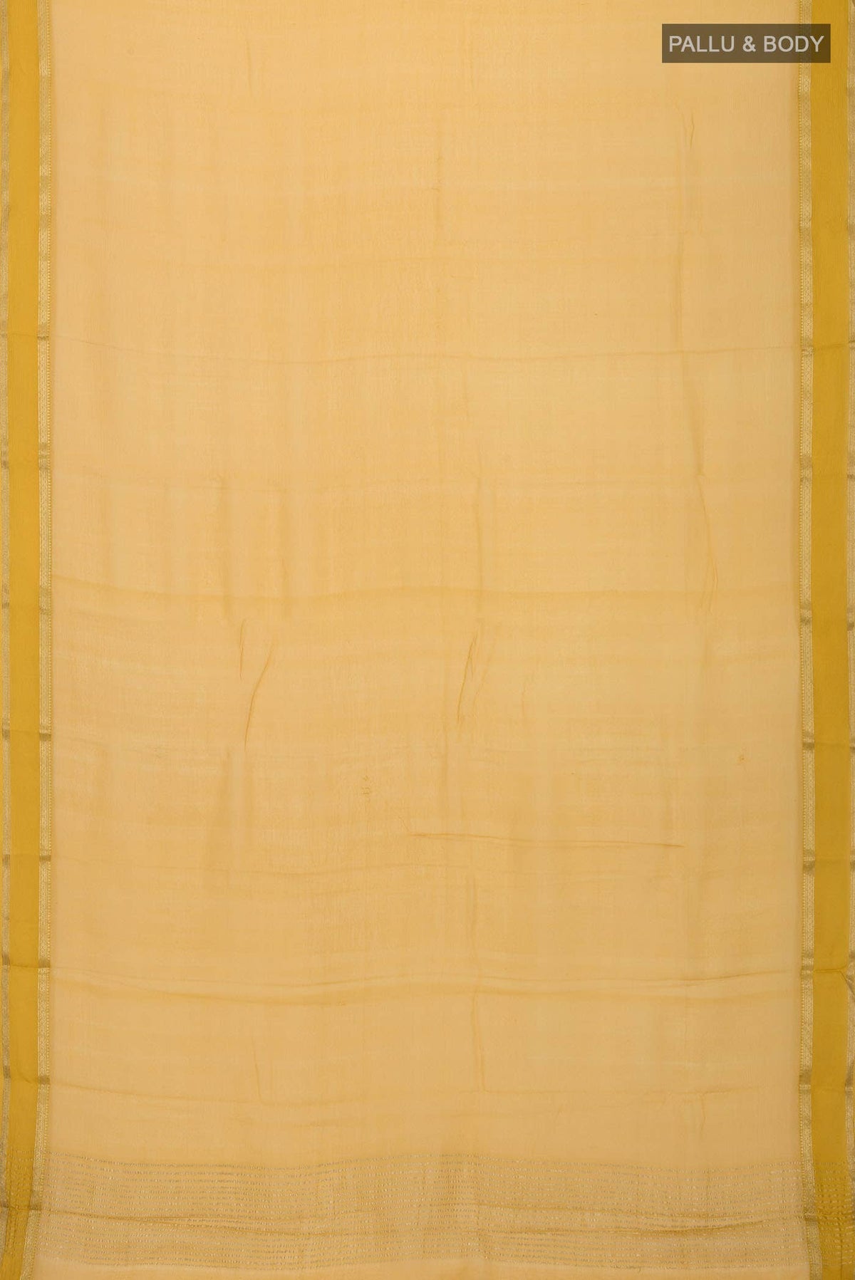 Yellow Mysore Chiffon Saree