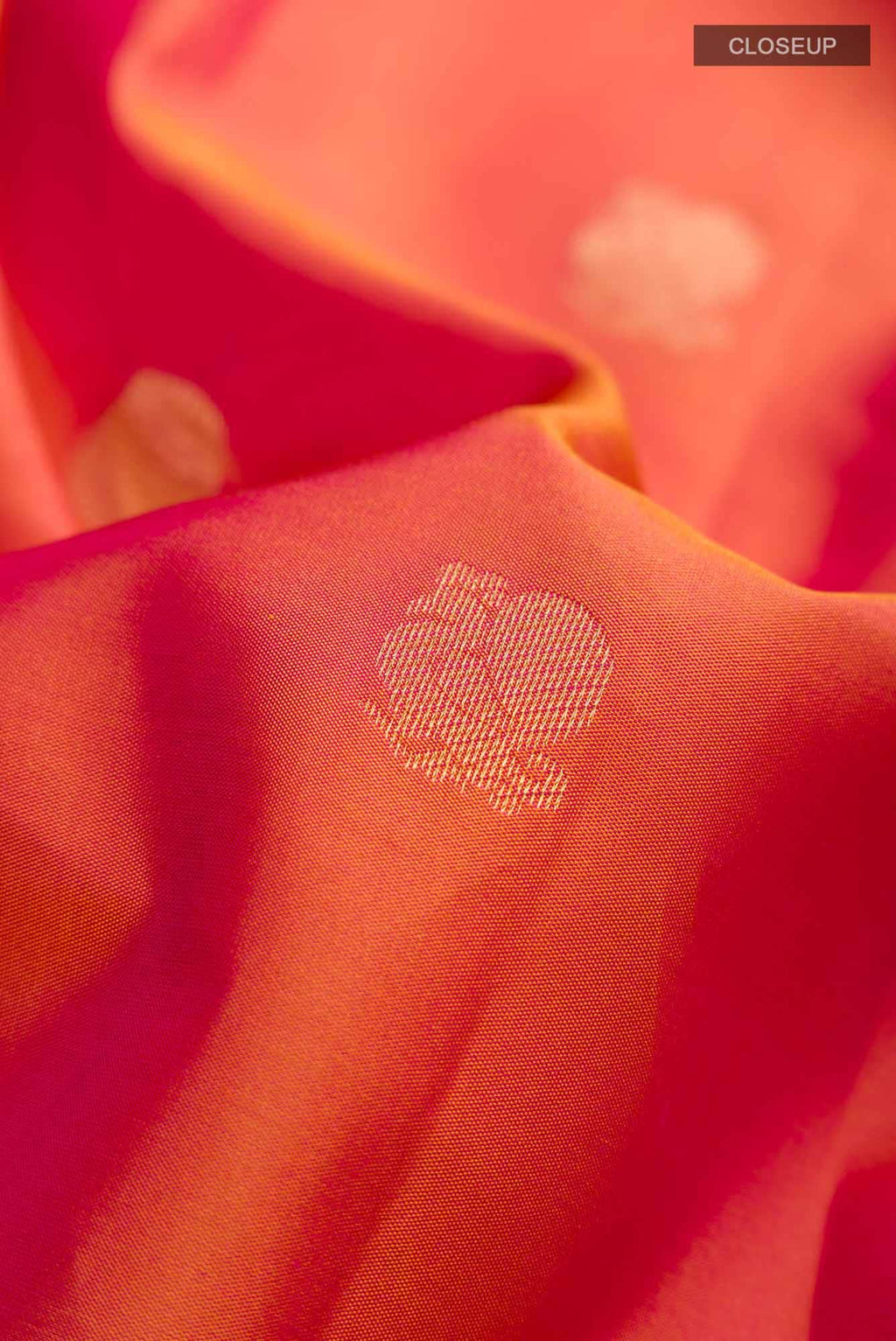 Pink with Mustard Dual Tone Kanchipuram Silk Saree