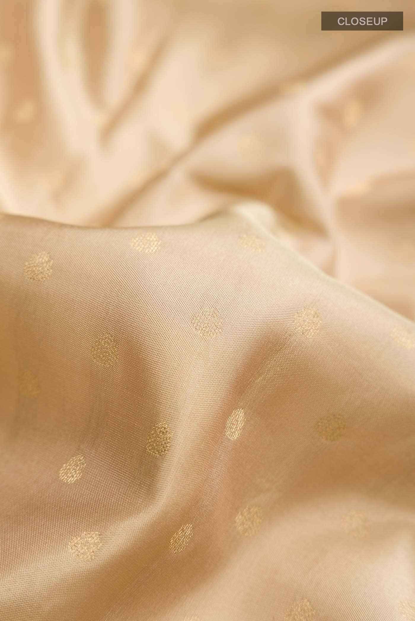 Beige Kanchipuram Silk Saree