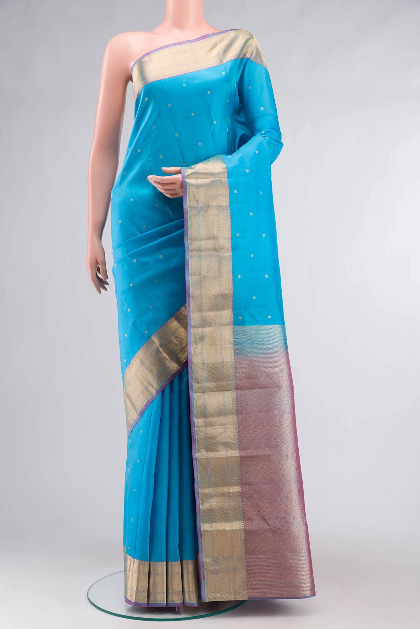 Blue Kanchipuram Silk Saree