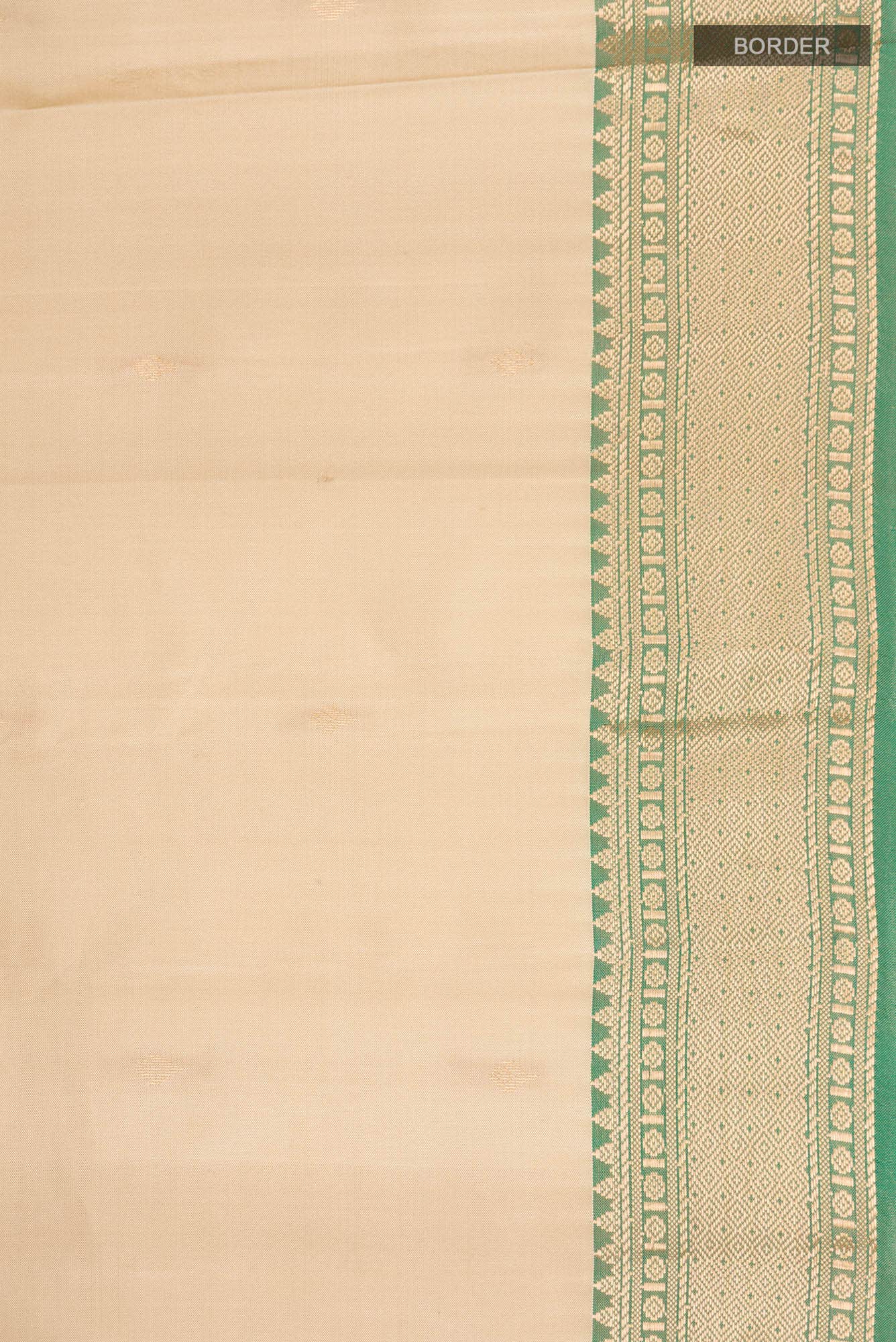 Beige Kanchipuram Silk Saree