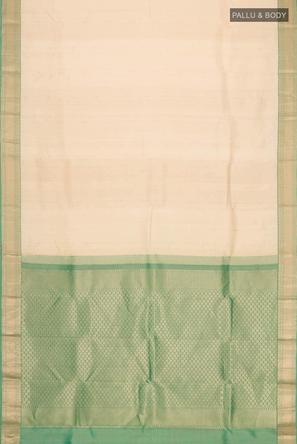 Beige Kanchipuram Silk Saree