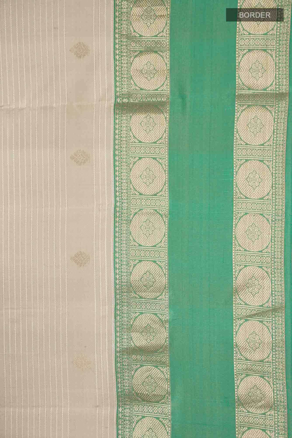 Beige Kanchipuram Silk Saree