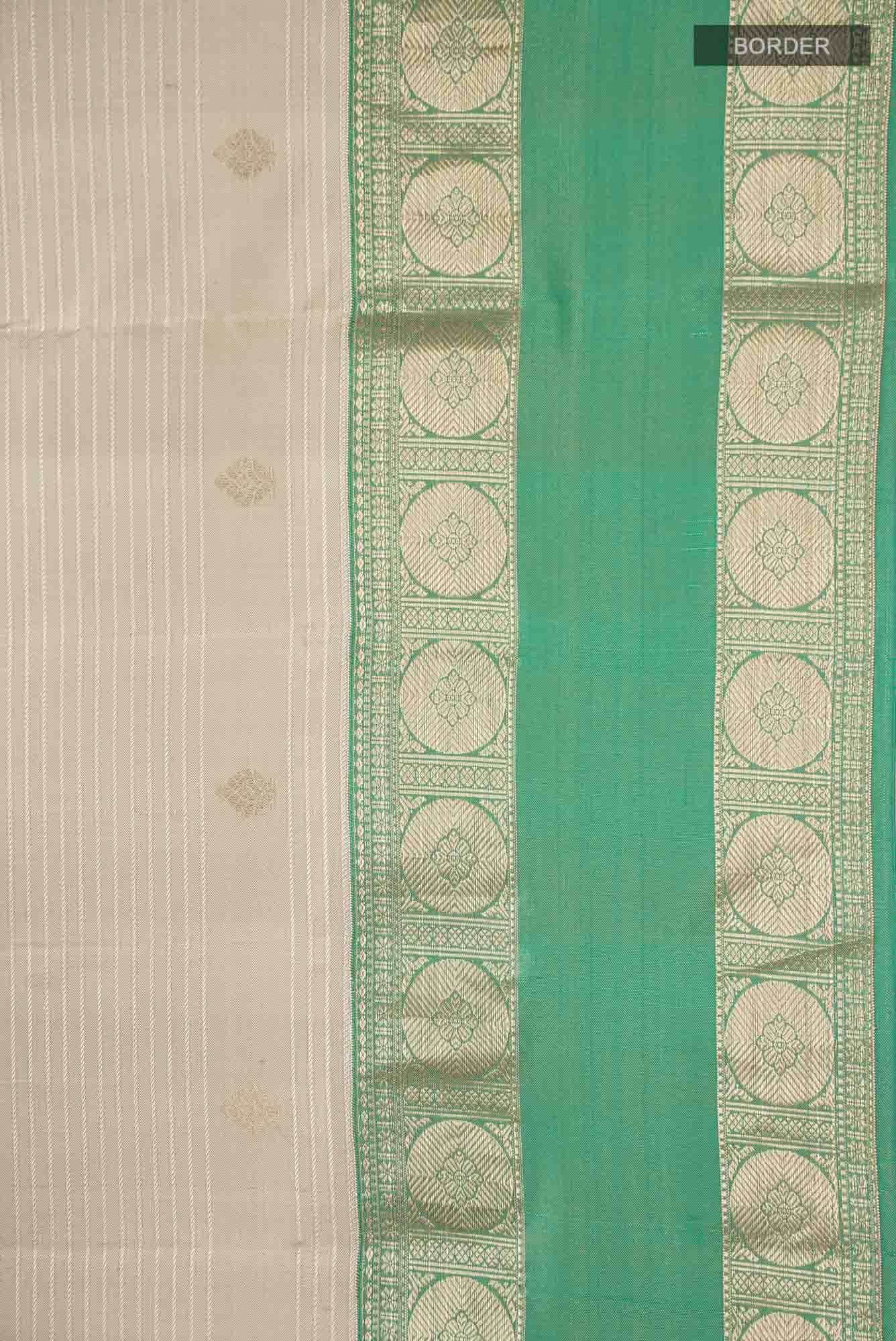 Beige Kanchipuram Silk Saree