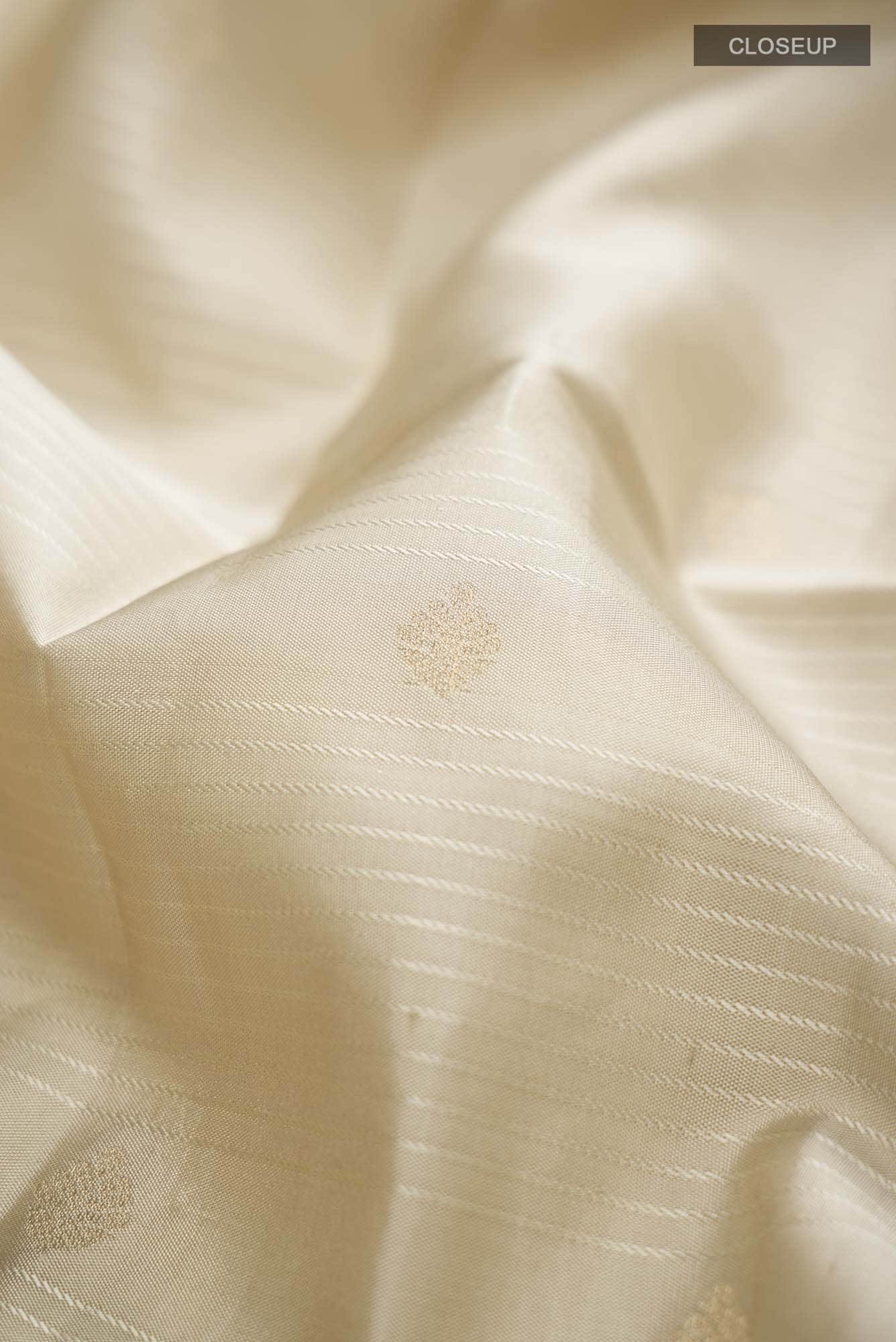 Beige Kanchipuram Silk Saree