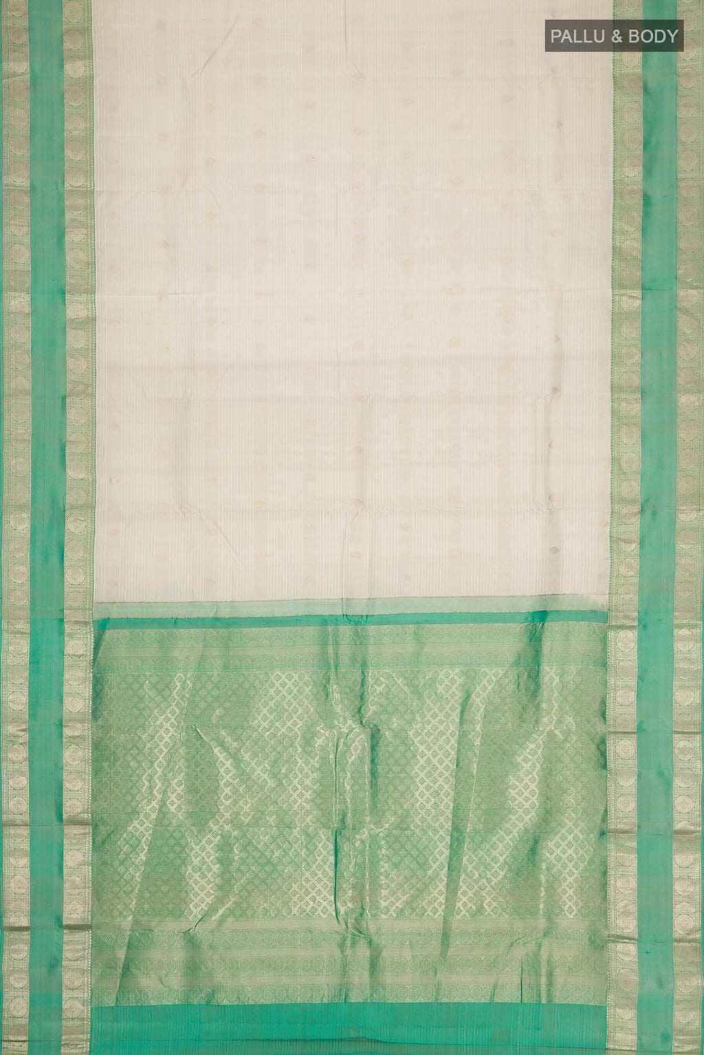 Beige Kanchipuram Silk Saree