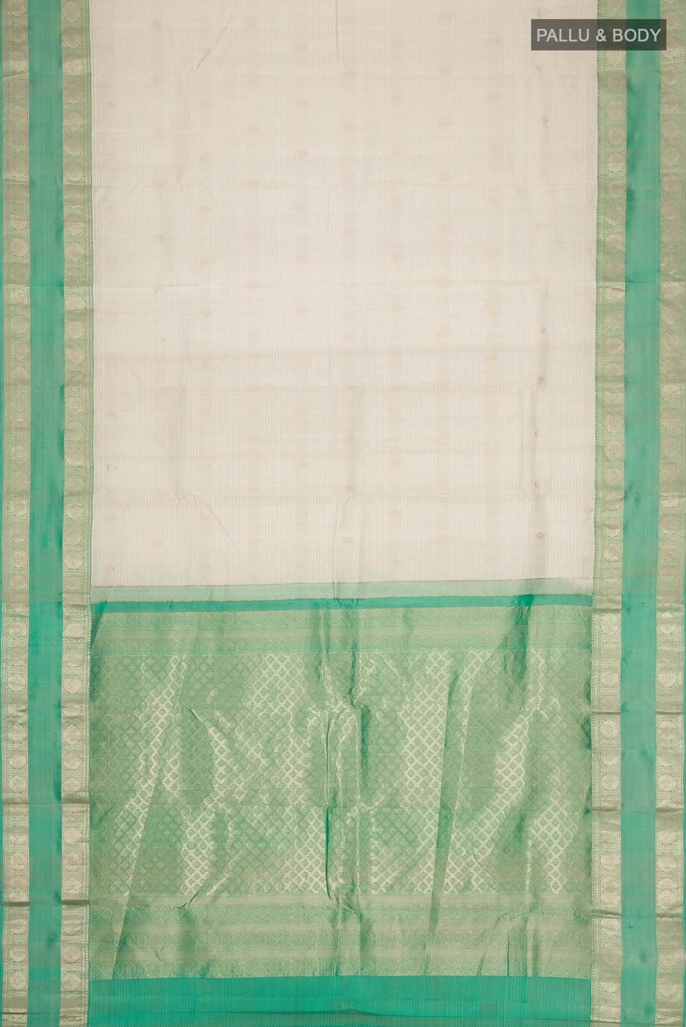 Beige Kanchipuram Silk Saree
