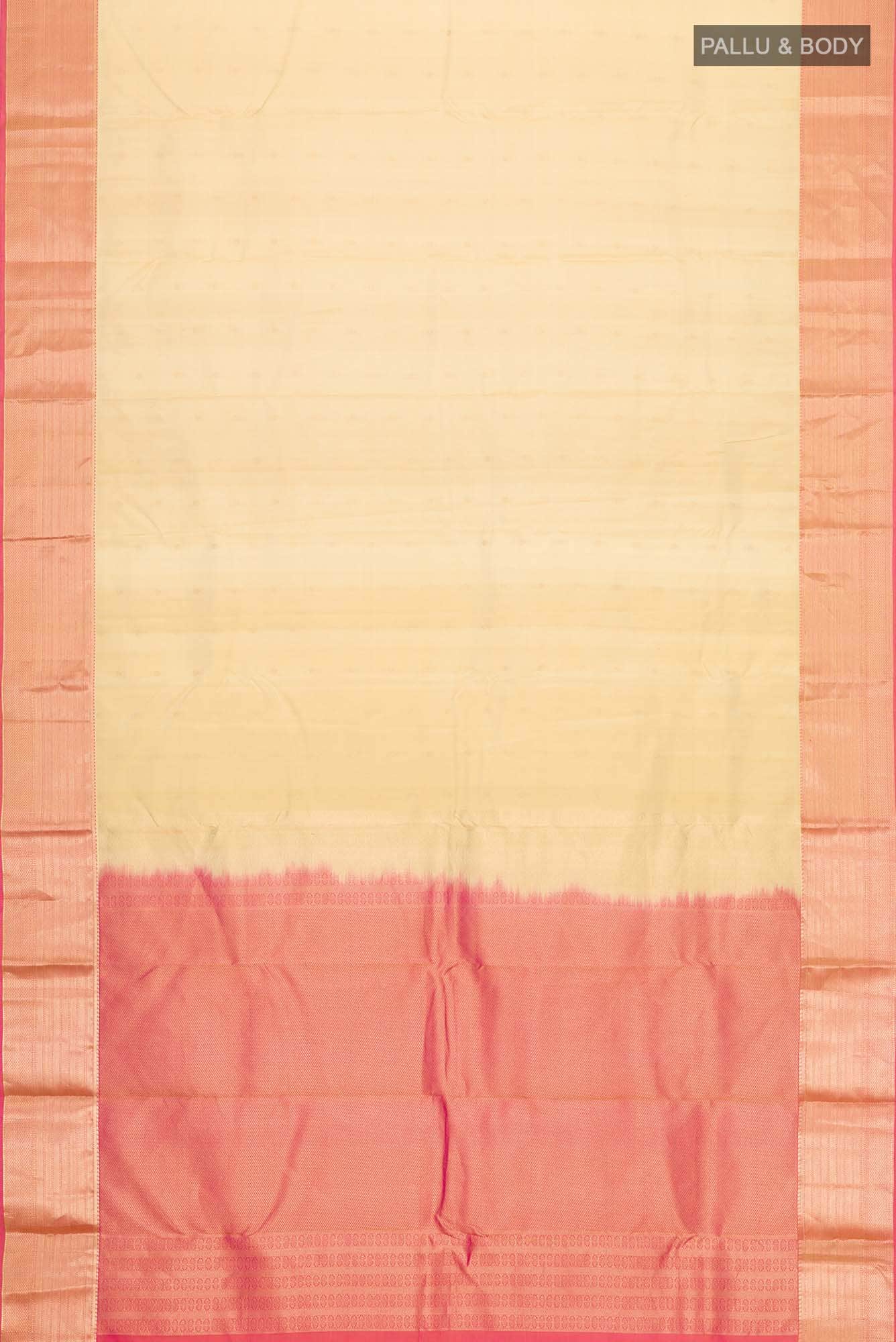 Beige Kanchipuram Silk Saree