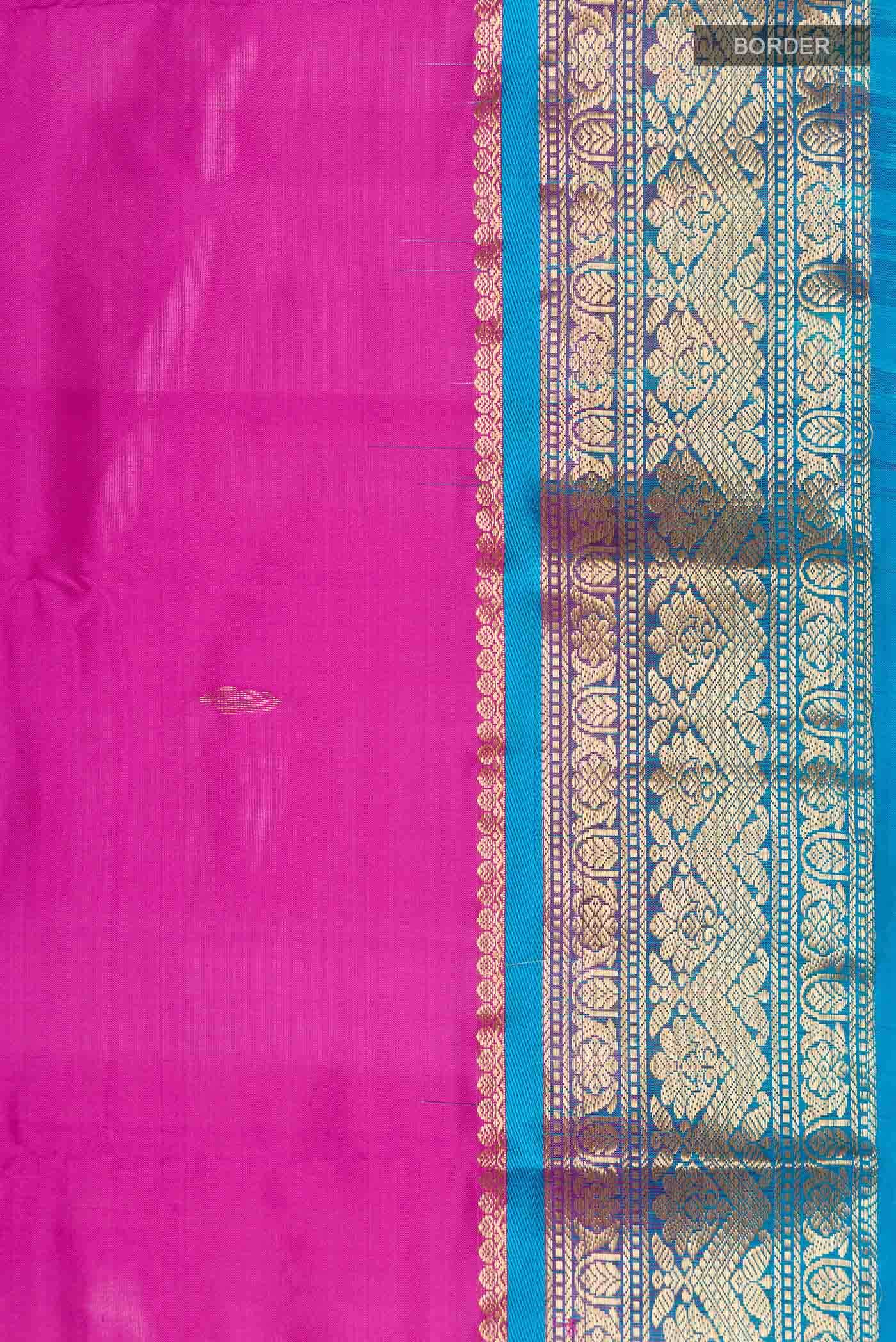 Pink Bangalore Silk Saree