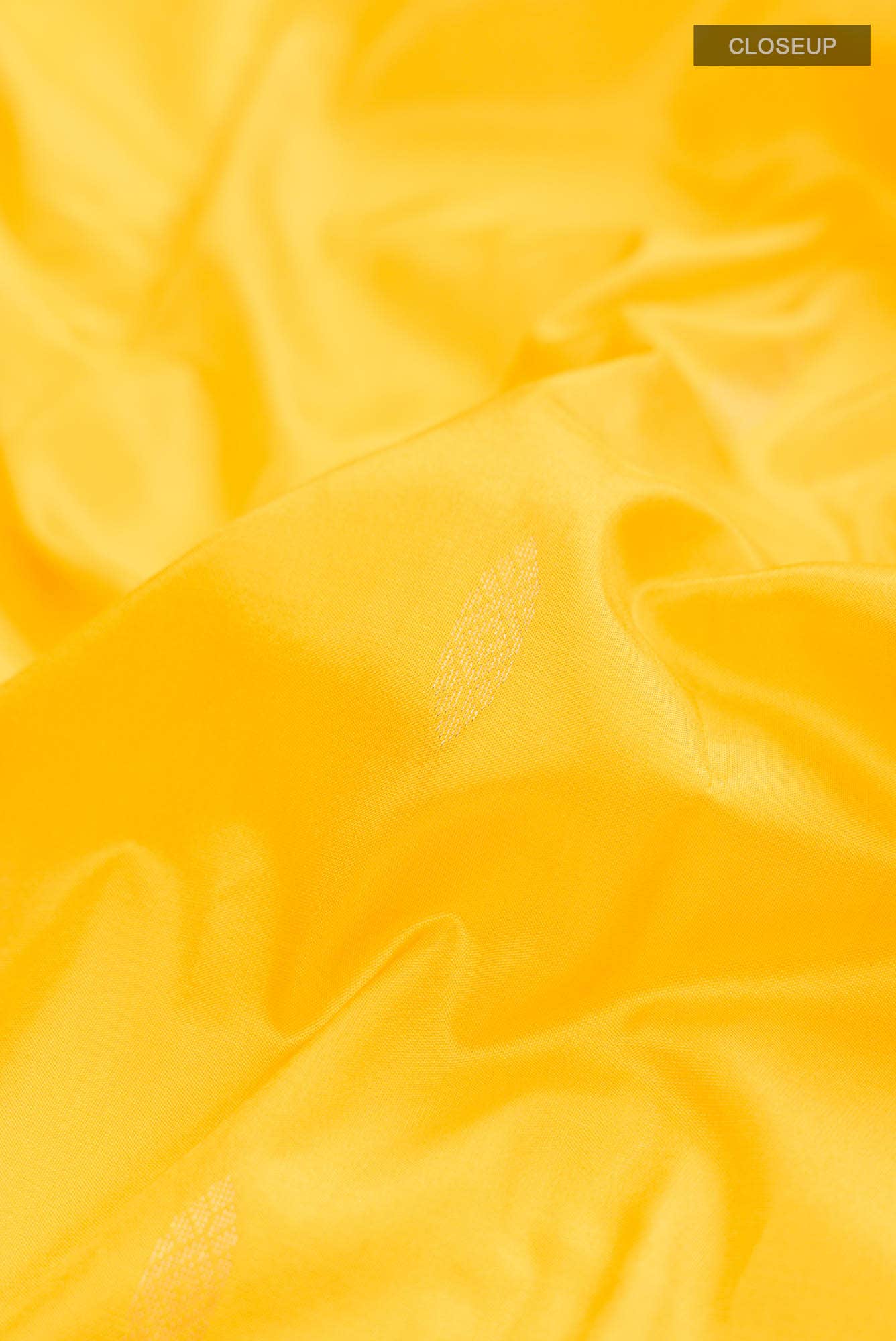 Yellow Bangalore Silk Saree