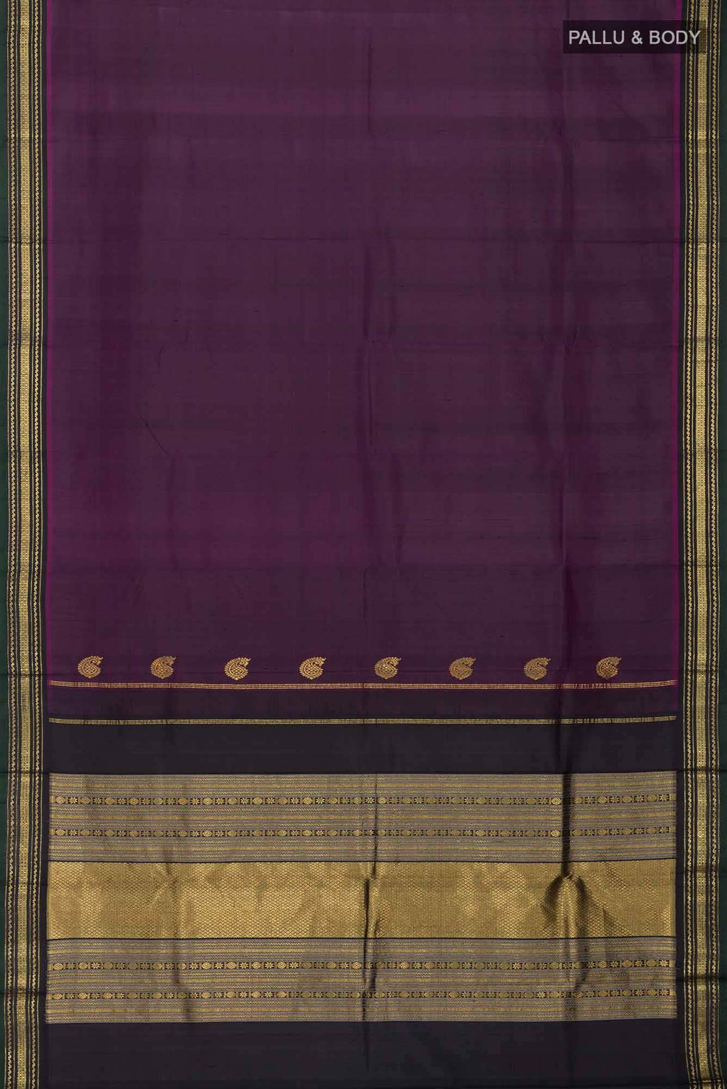 Purple Kanchipuram Silk Saree