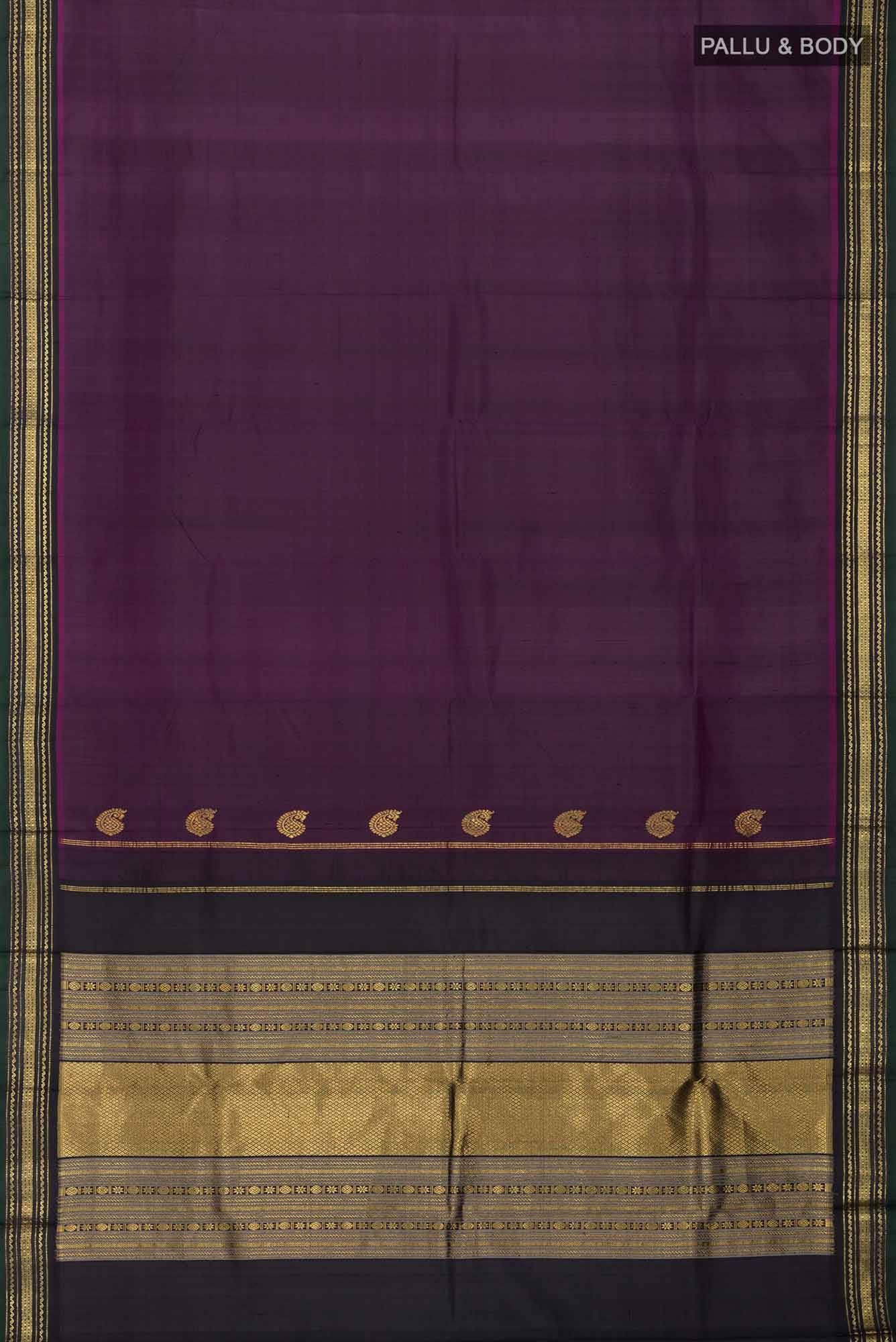 Purple Kanchipuram Silk Saree