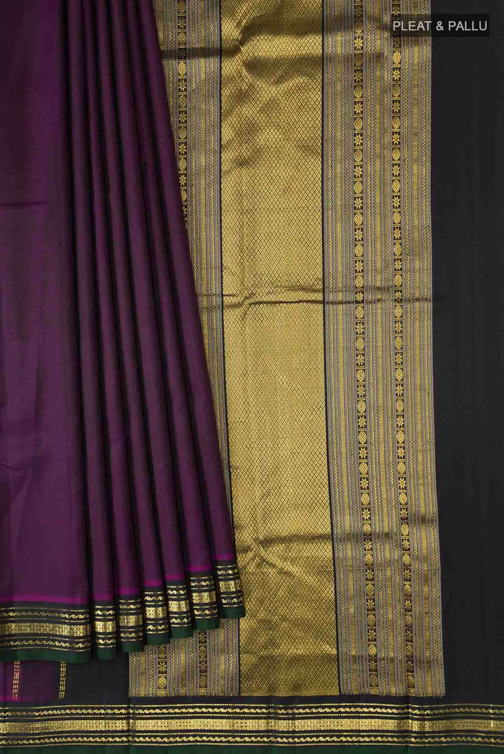 Purple Kanchipuram Silk Saree