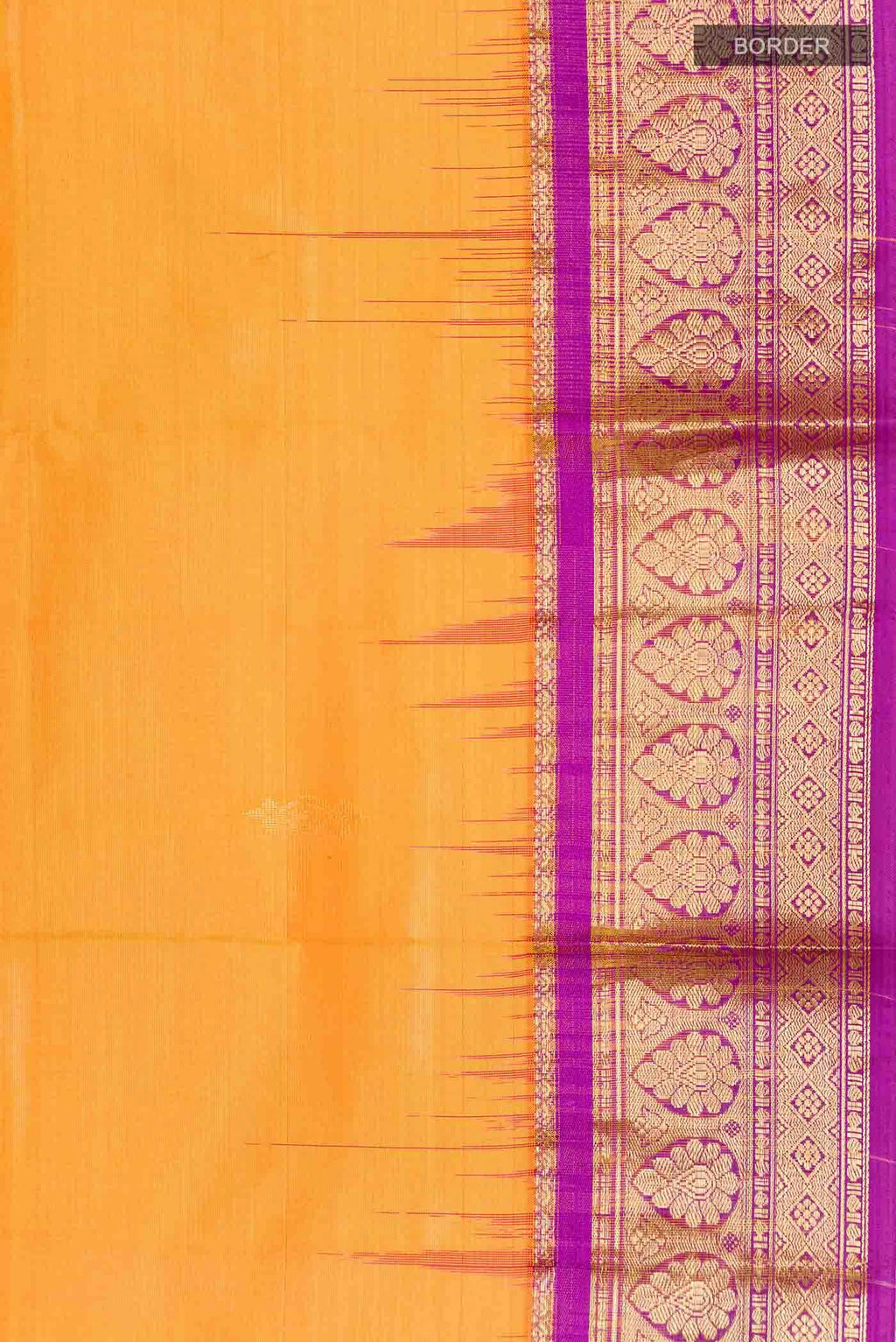 Orange Bangalore Silk Saree