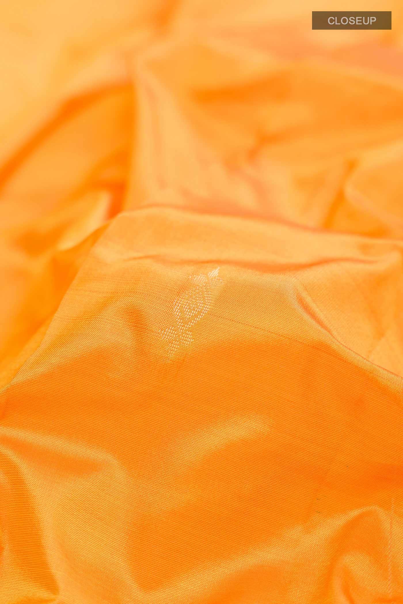 Orange Bangalore Silk Saree