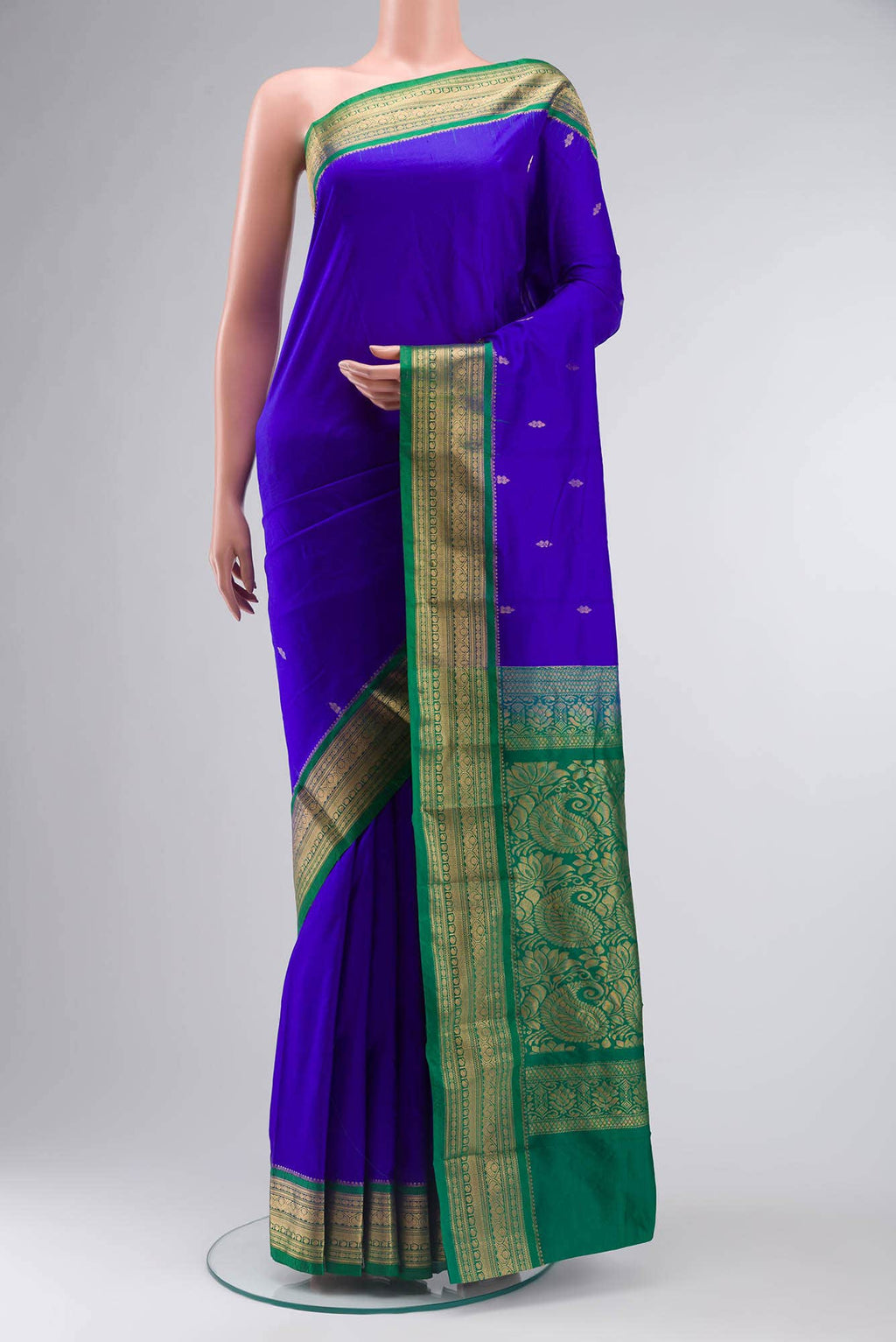 Blue Bangalore Silk Saree