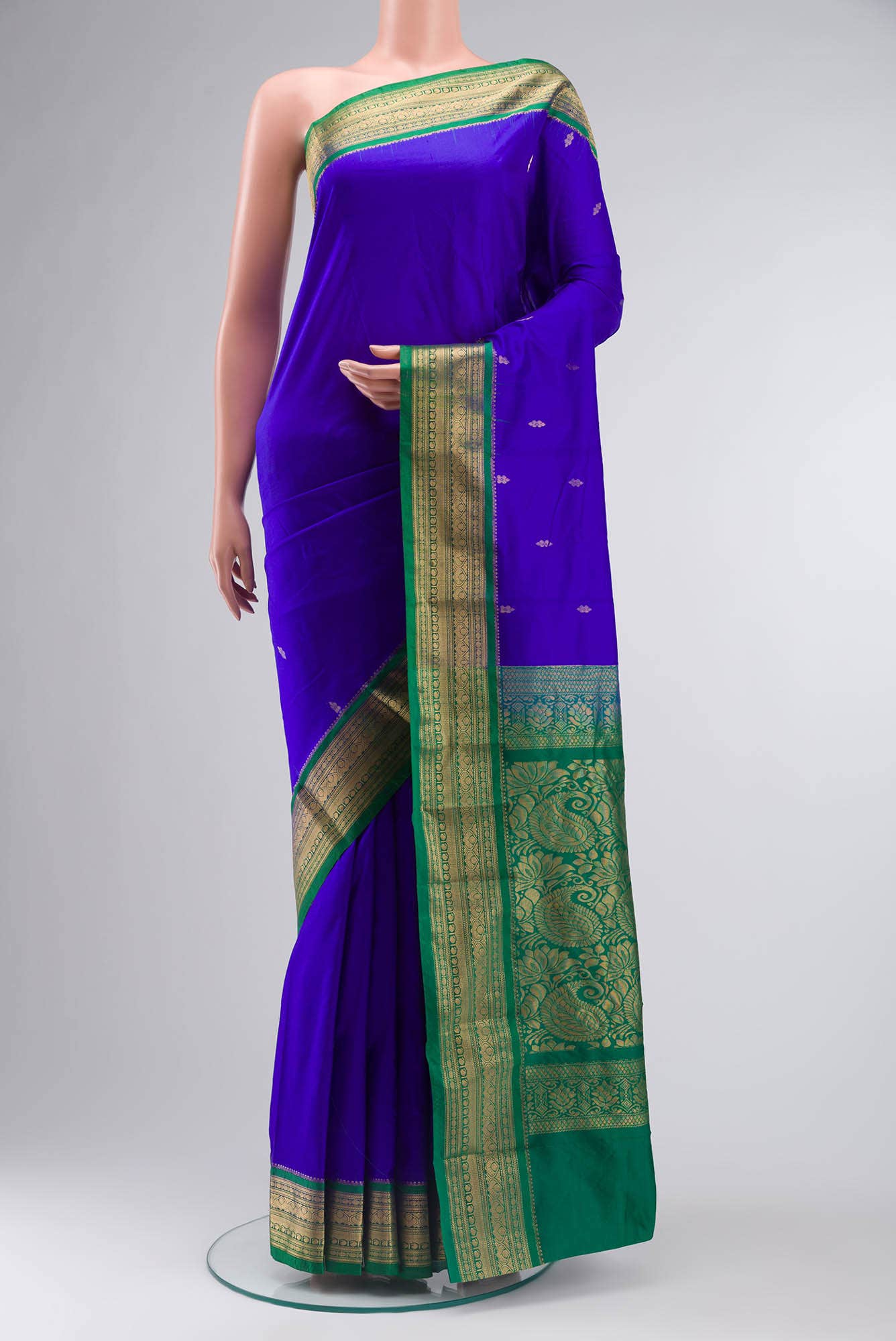 Blue Bangalore Silk Saree