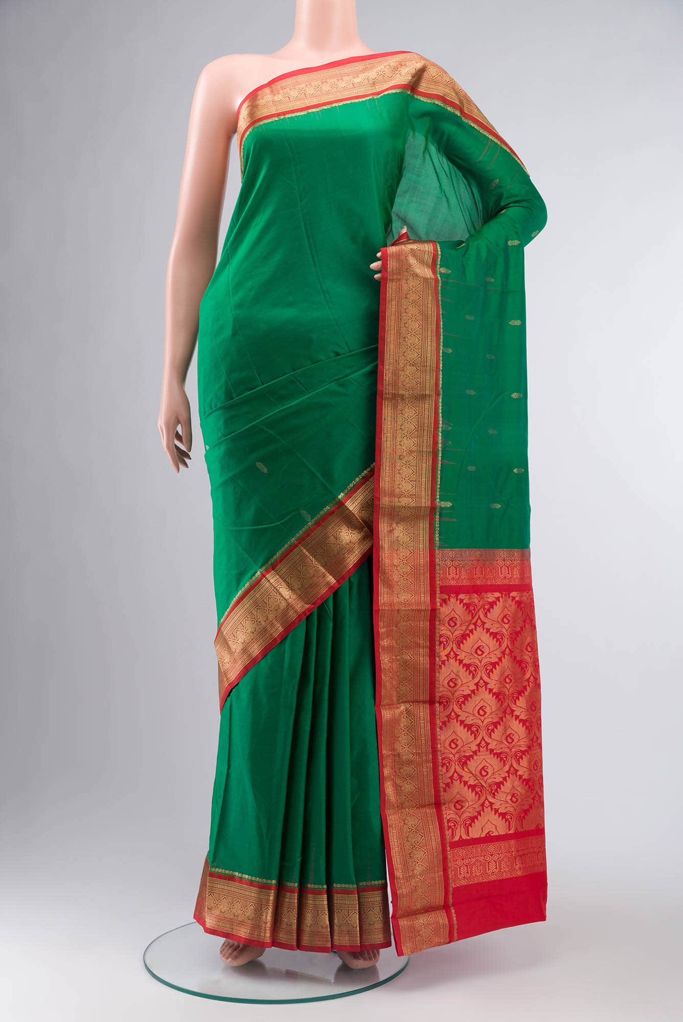 Green Bangalore Silk Saree