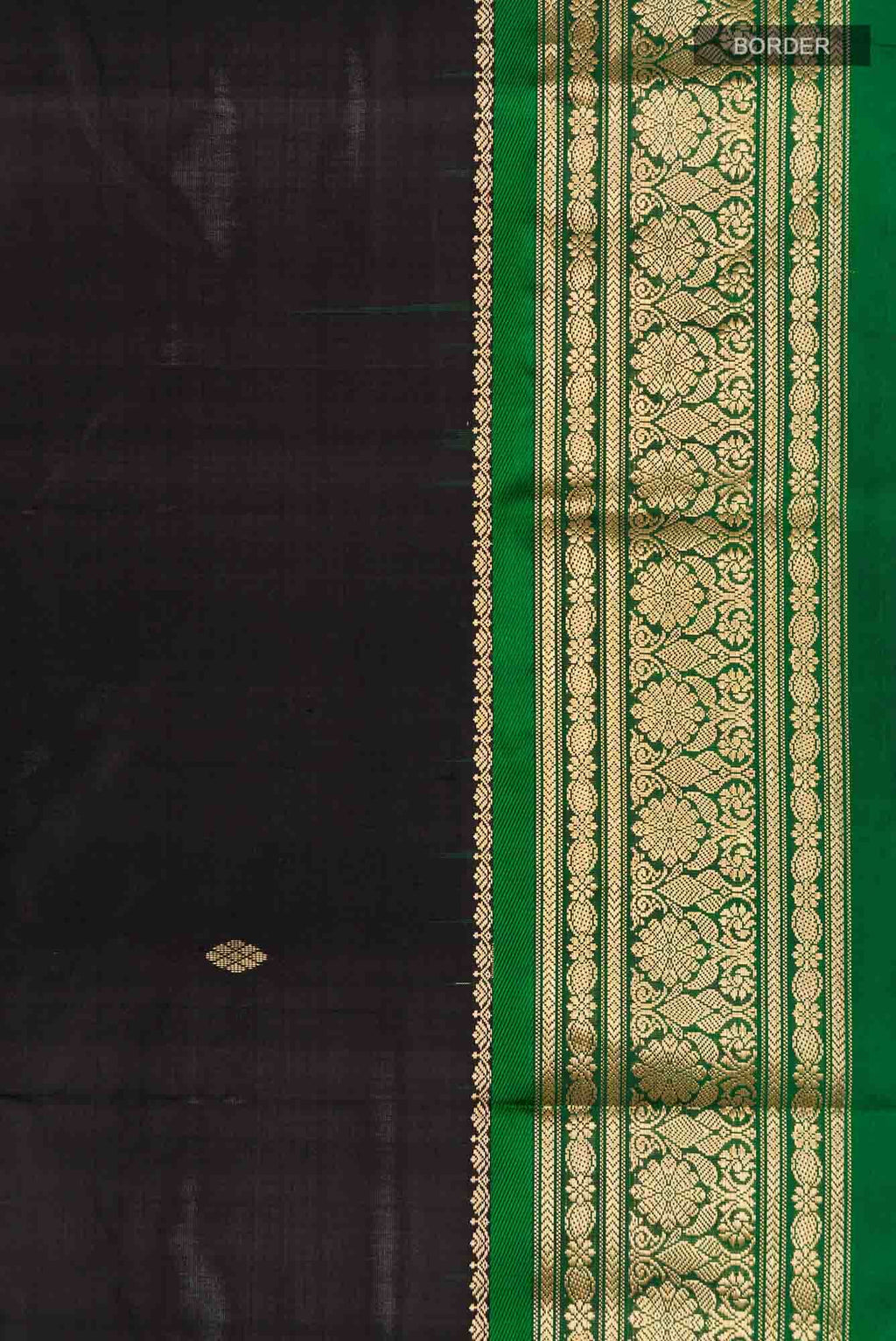 Black Bangalore Silk Saree