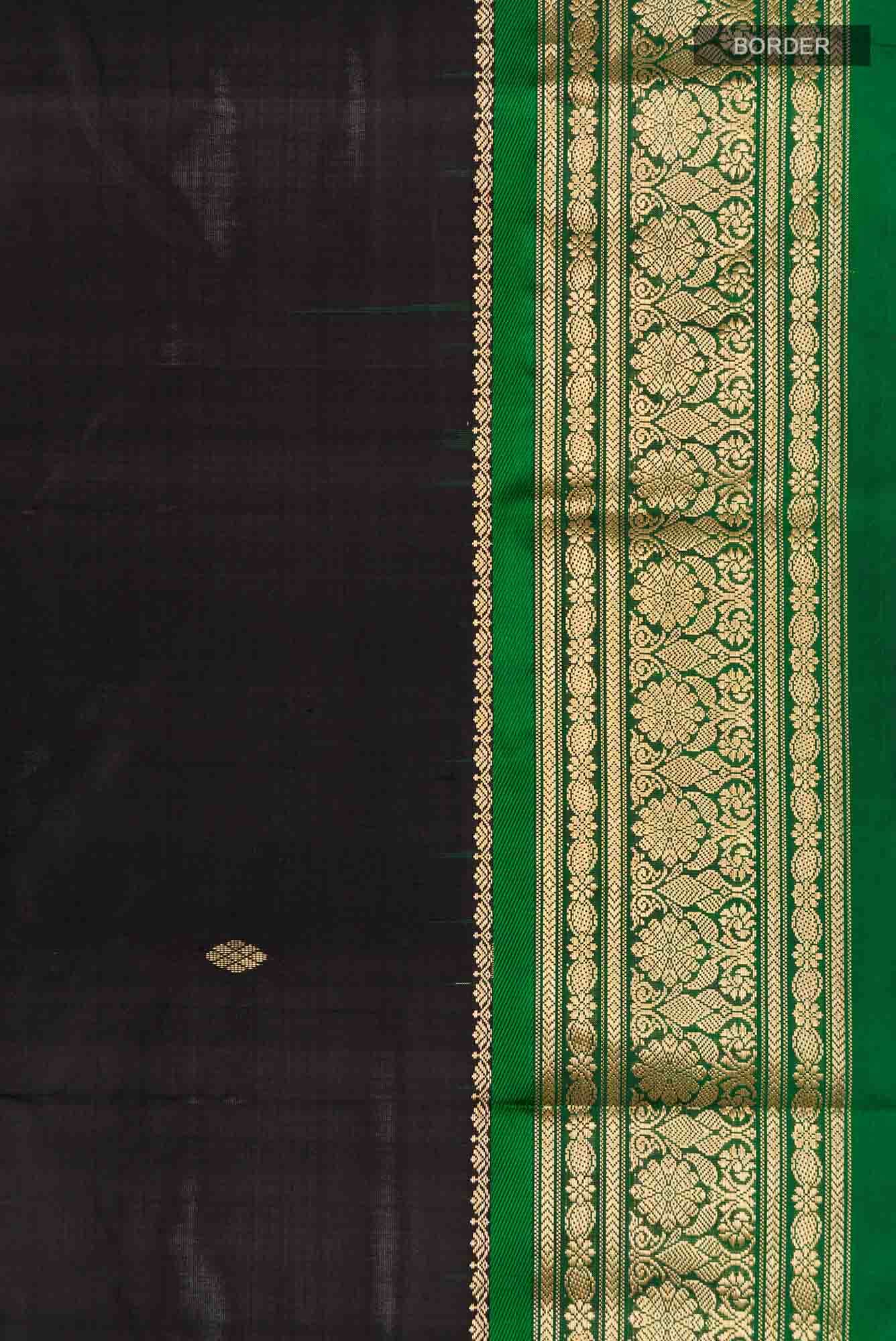 Black Bangalore Silk Saree