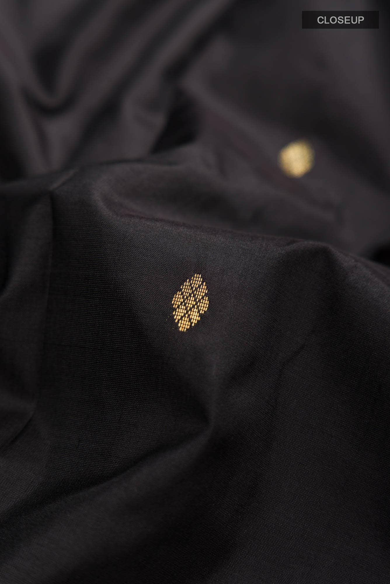 Black Bangalore Silk Saree