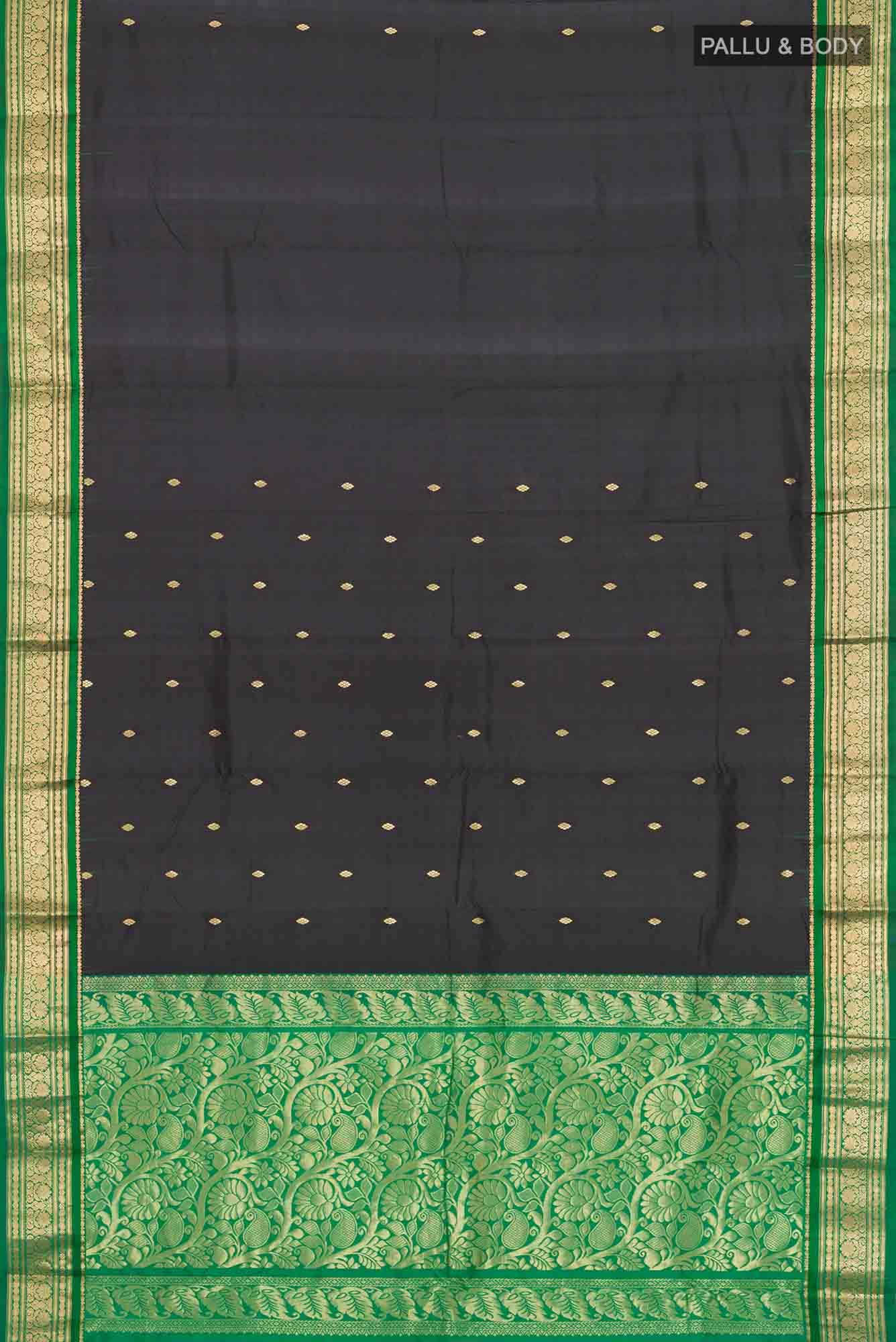 Black Bangalore Silk Saree