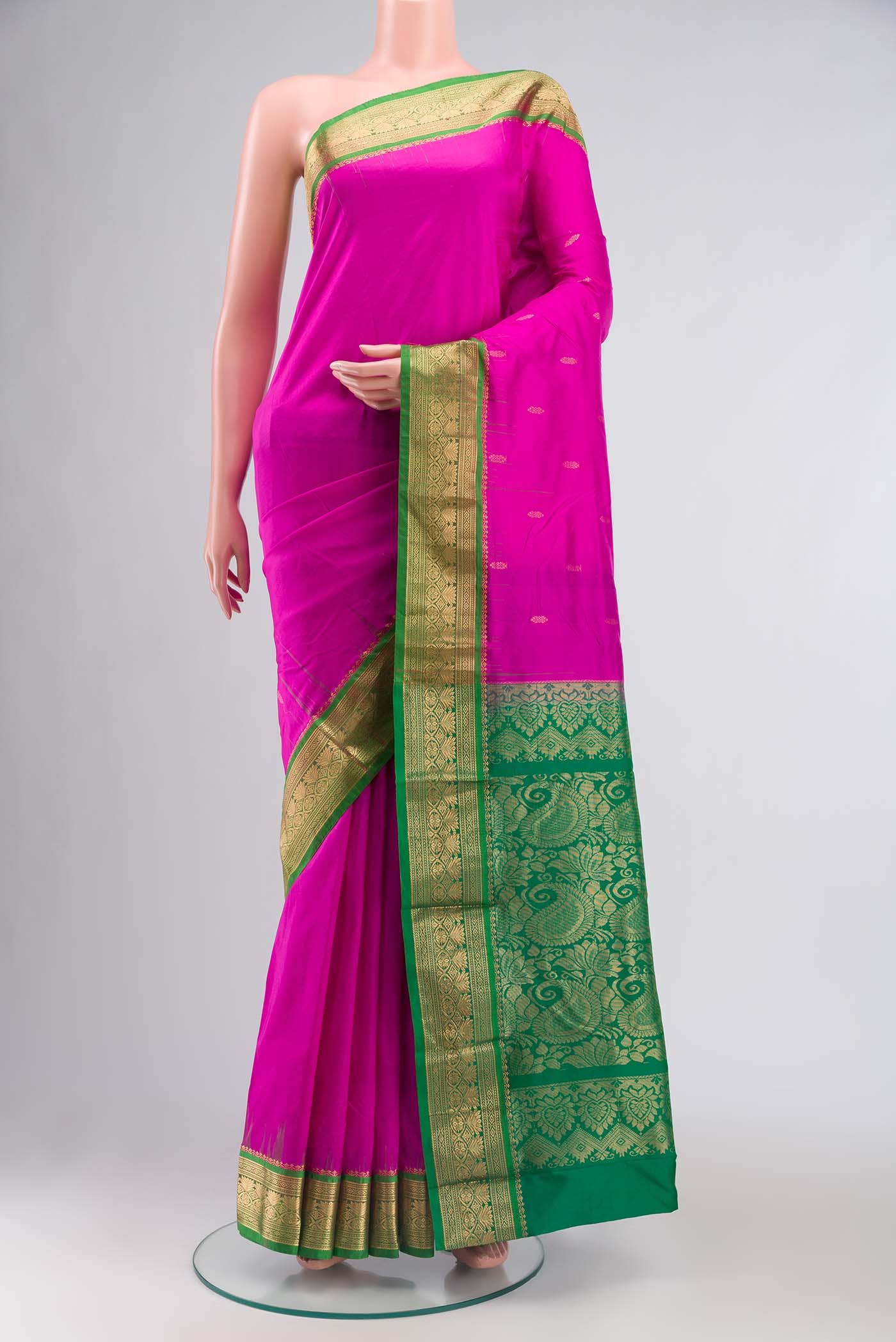 Pink Bangalore Silk Saree