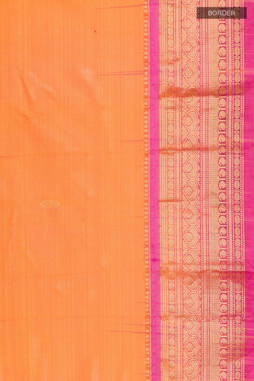 Orange Bangalore Silk Saree
