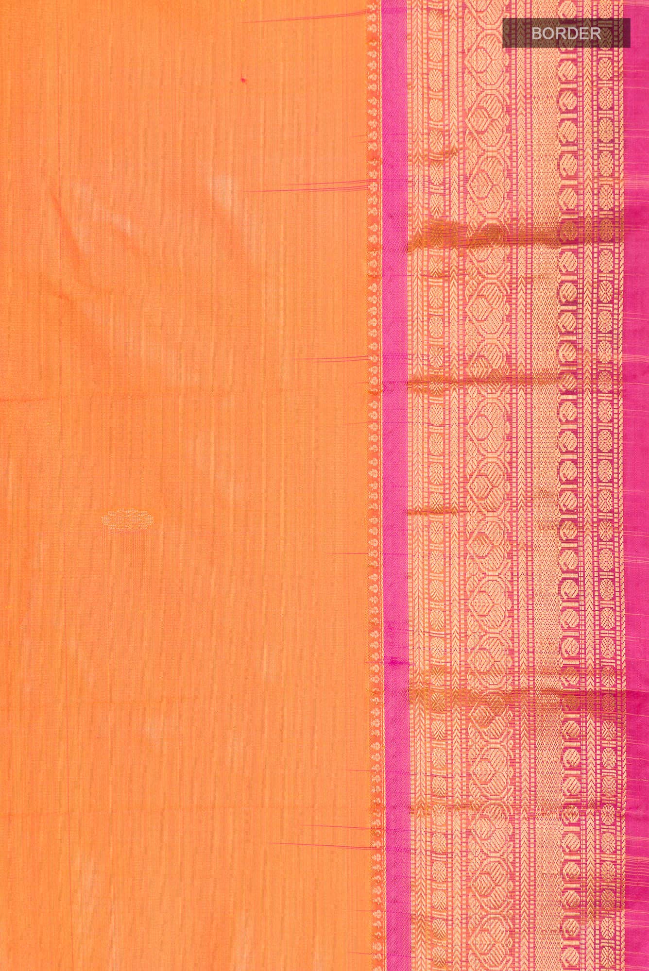 Orange Bangalore Silk Saree