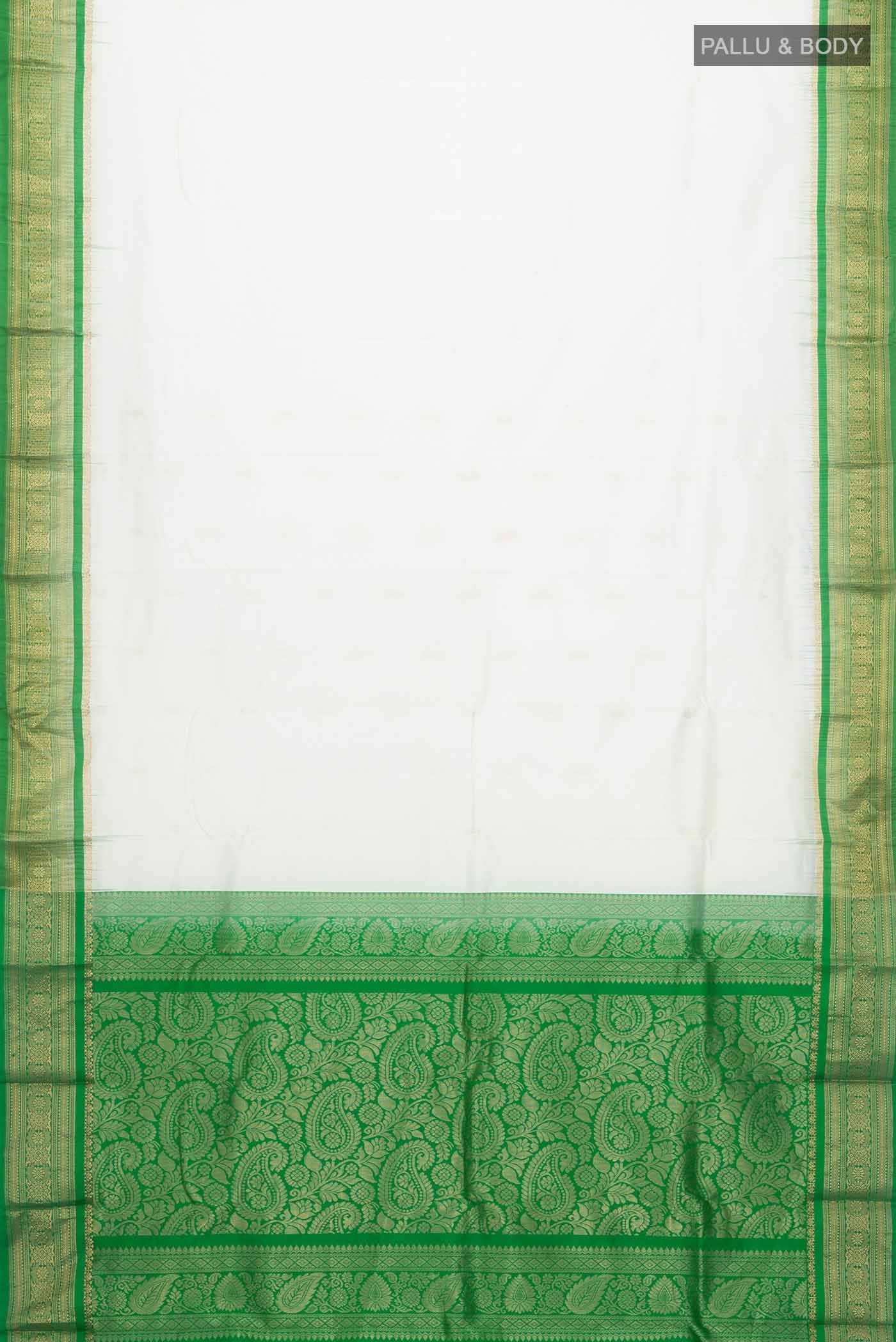 White Bangalore Silk Saree