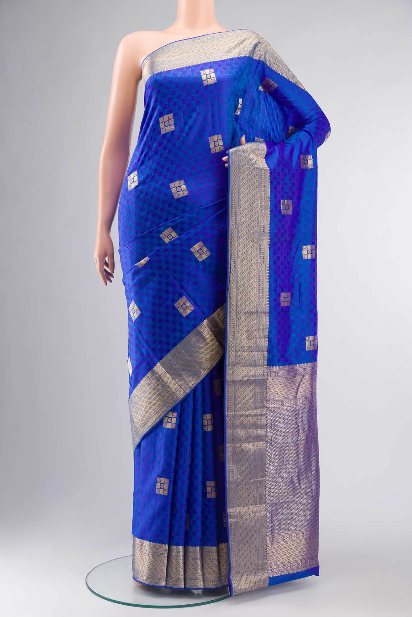 Blue Bangalore Silk Saree