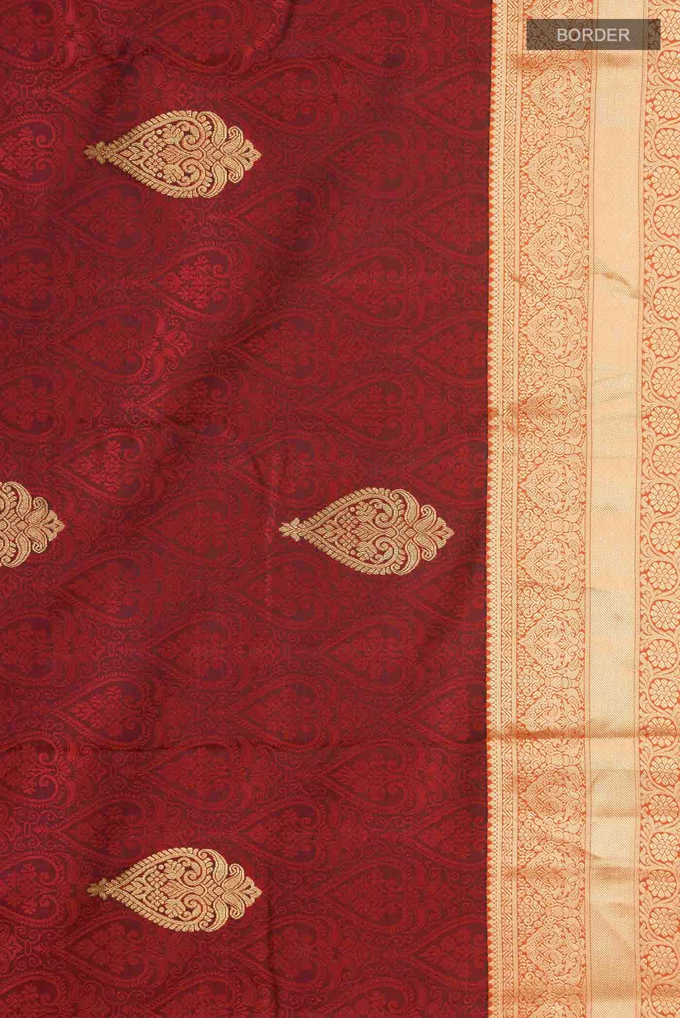 Maroon Kanchipuram Silk Saree